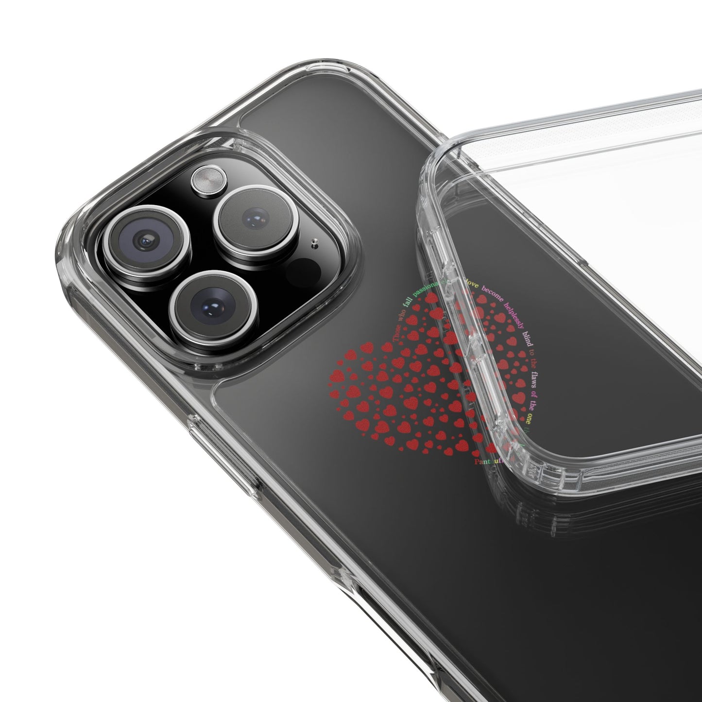 Red Heart Clear Phone Case