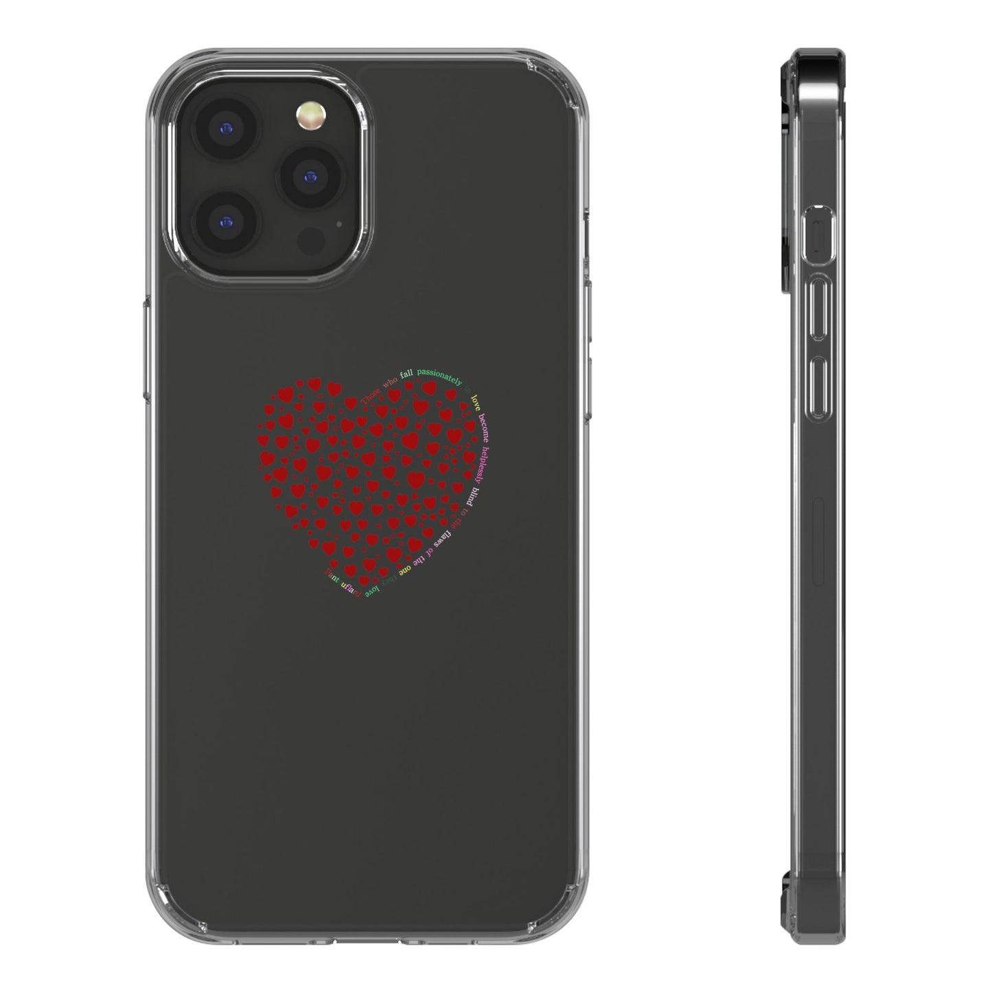 Red Heart Clear Phone Case
