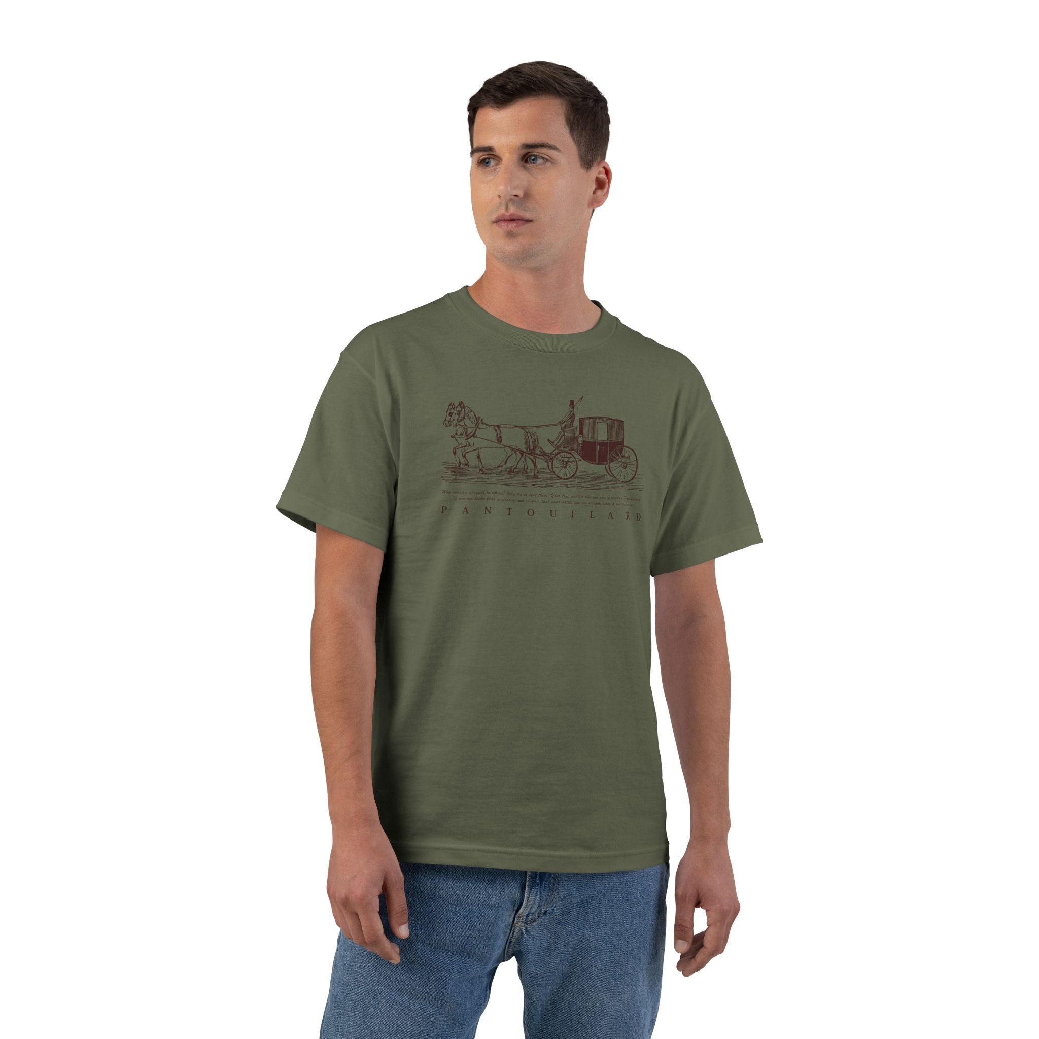 Unisex Burnt Orange Vintage Carriage Graphic 100% Cotton T-Shirt