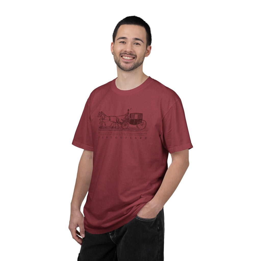 Unisex Burnt Orange Vintage Horse Carriage 100% Cotton T-shirt