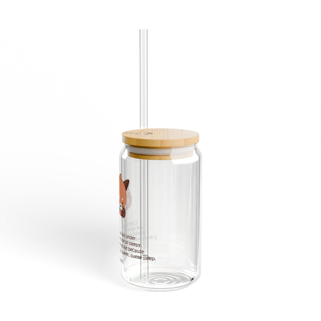 Clear Pantouflard Cozy Sleeping Red Panda Tempered Glass Sipper