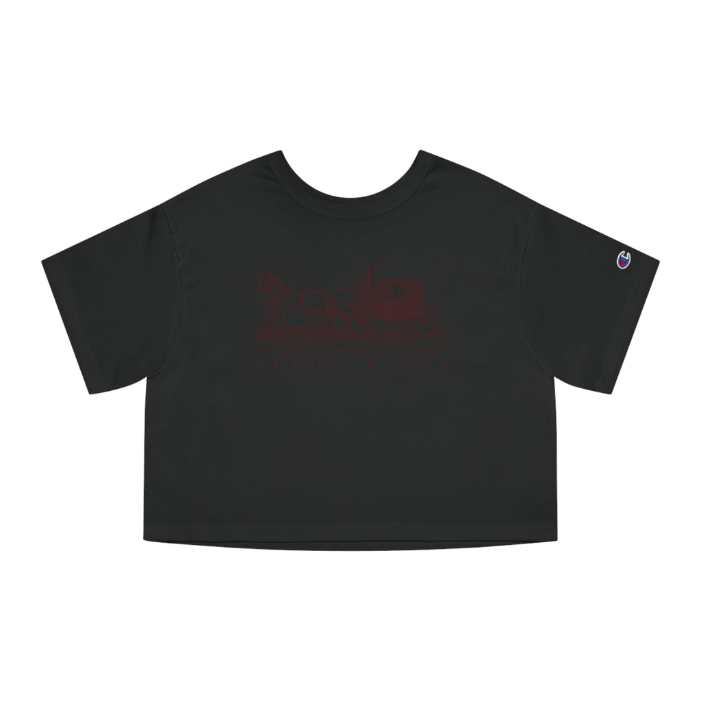 Old Money Equestrian Cropped Tee - The Timeless Carriage I (Champion Heritage T453W)