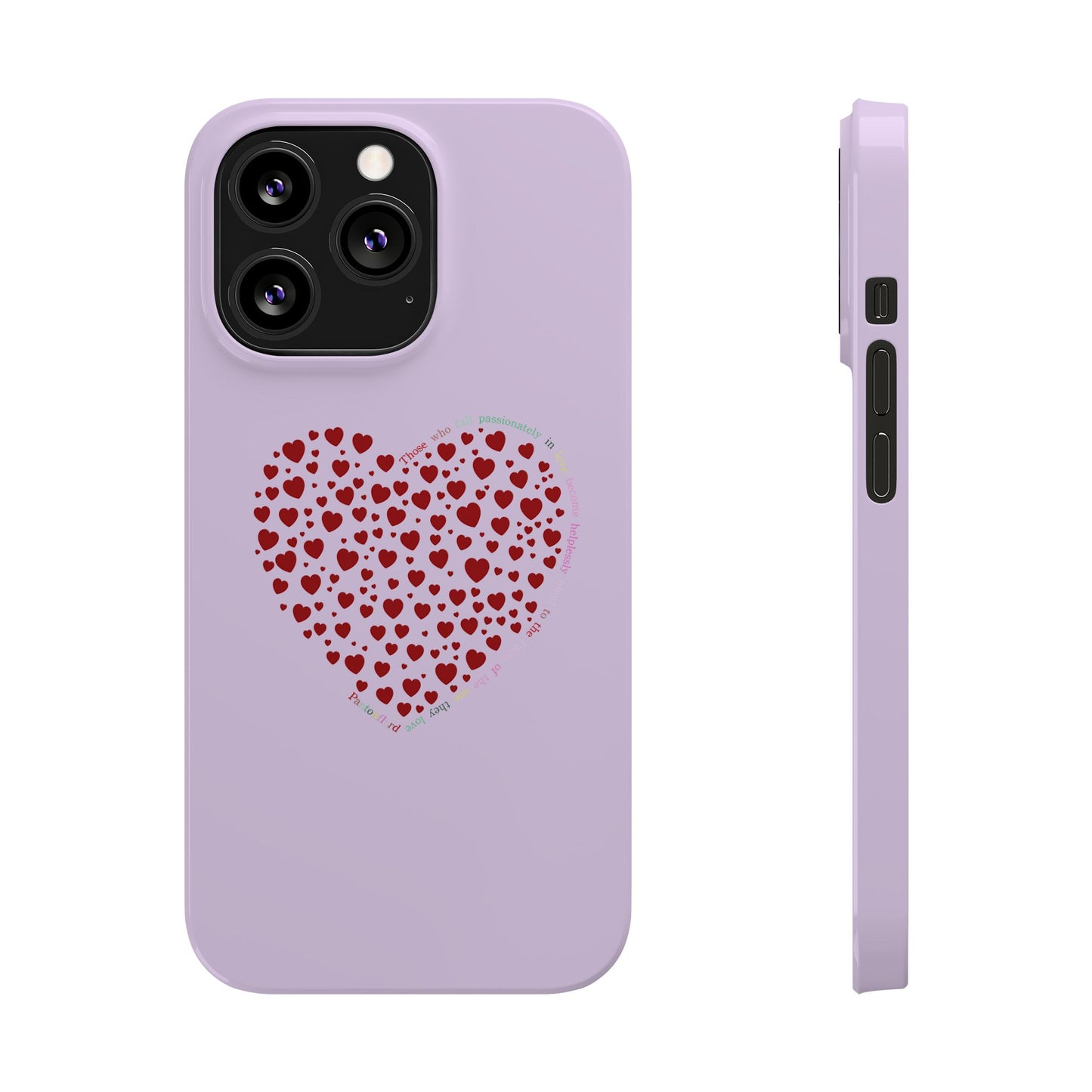 Funda delgada Red Heart para iPhone