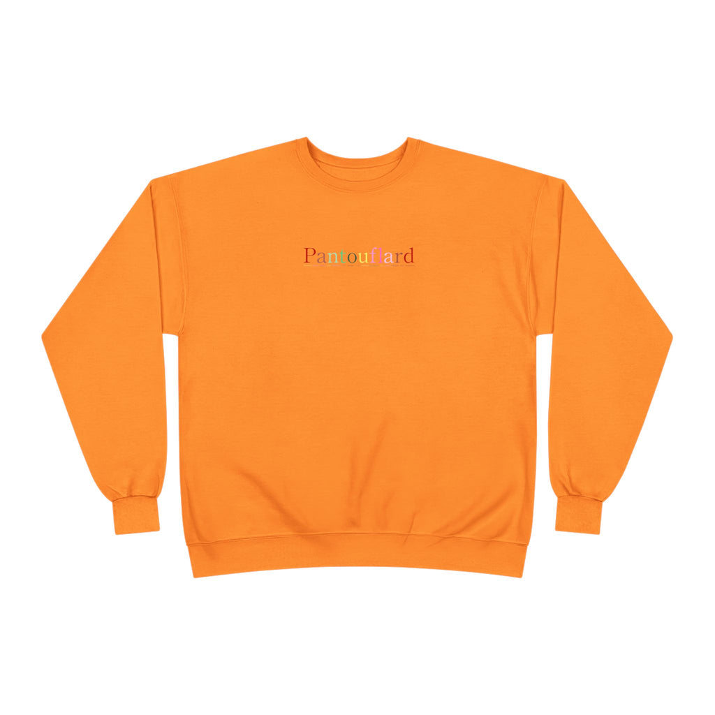 Sustainable Pantouflard Logo Crewneck - Hanes EcoSmart Fleece Sweatshirt (Essential Streetwear)