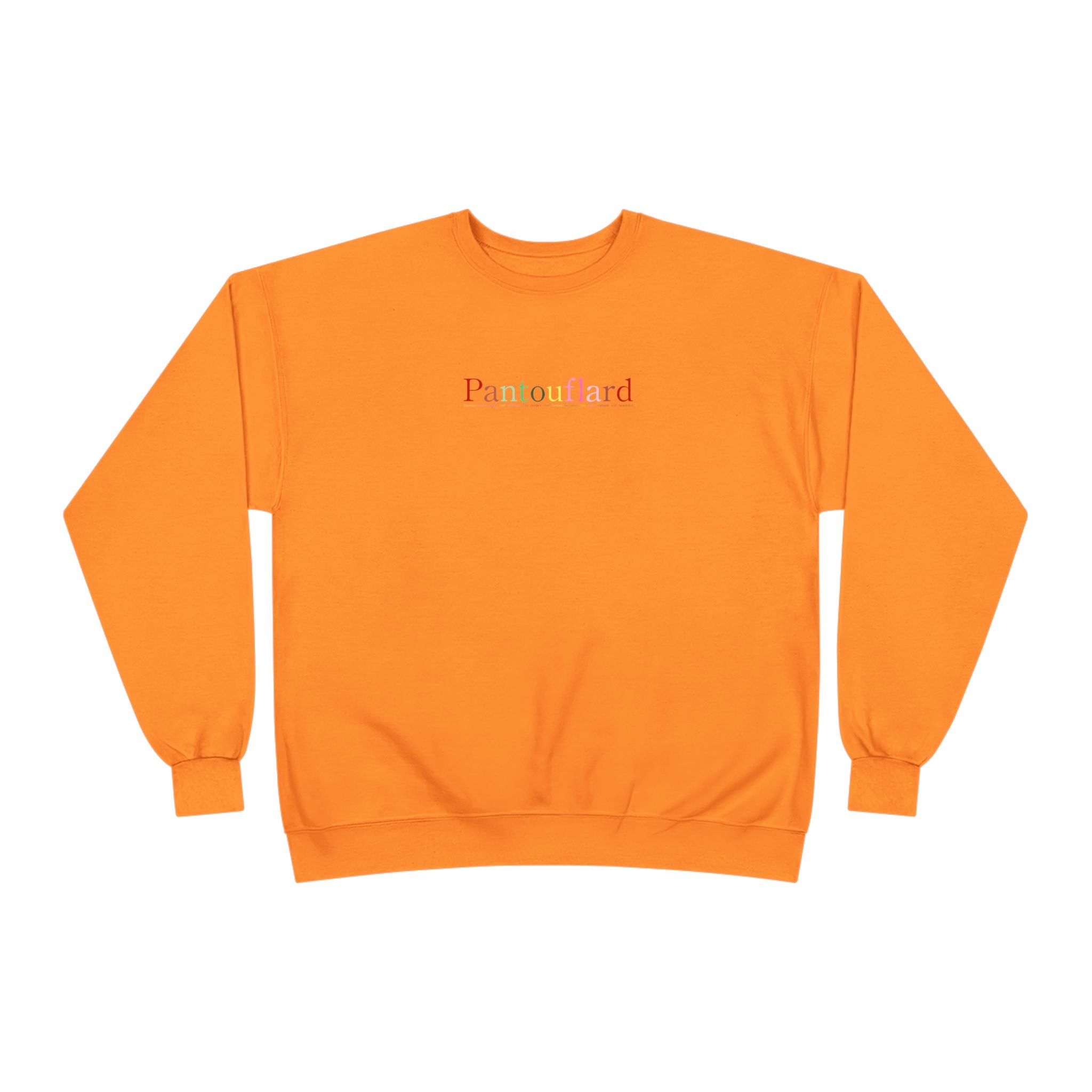 Sustainable Pantouflard Logo Crewneck - Hanes EcoSmart Fleece Sweatshirt (Essential Streetwear)