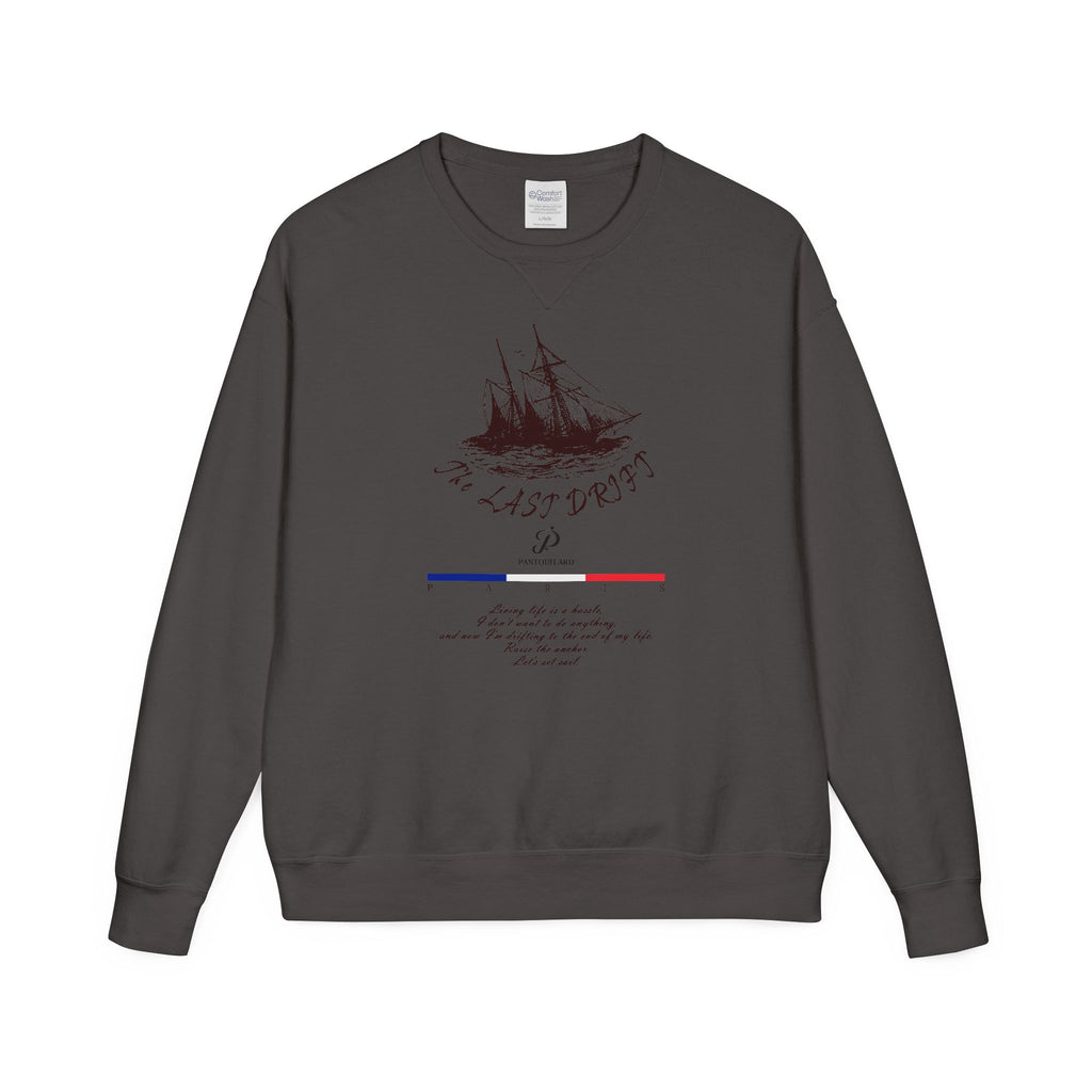 Old Money Nautical Heritage Crewneck - The Last Drift I (Paris Aesthetic Garment-Dyed Sweatshirt)
