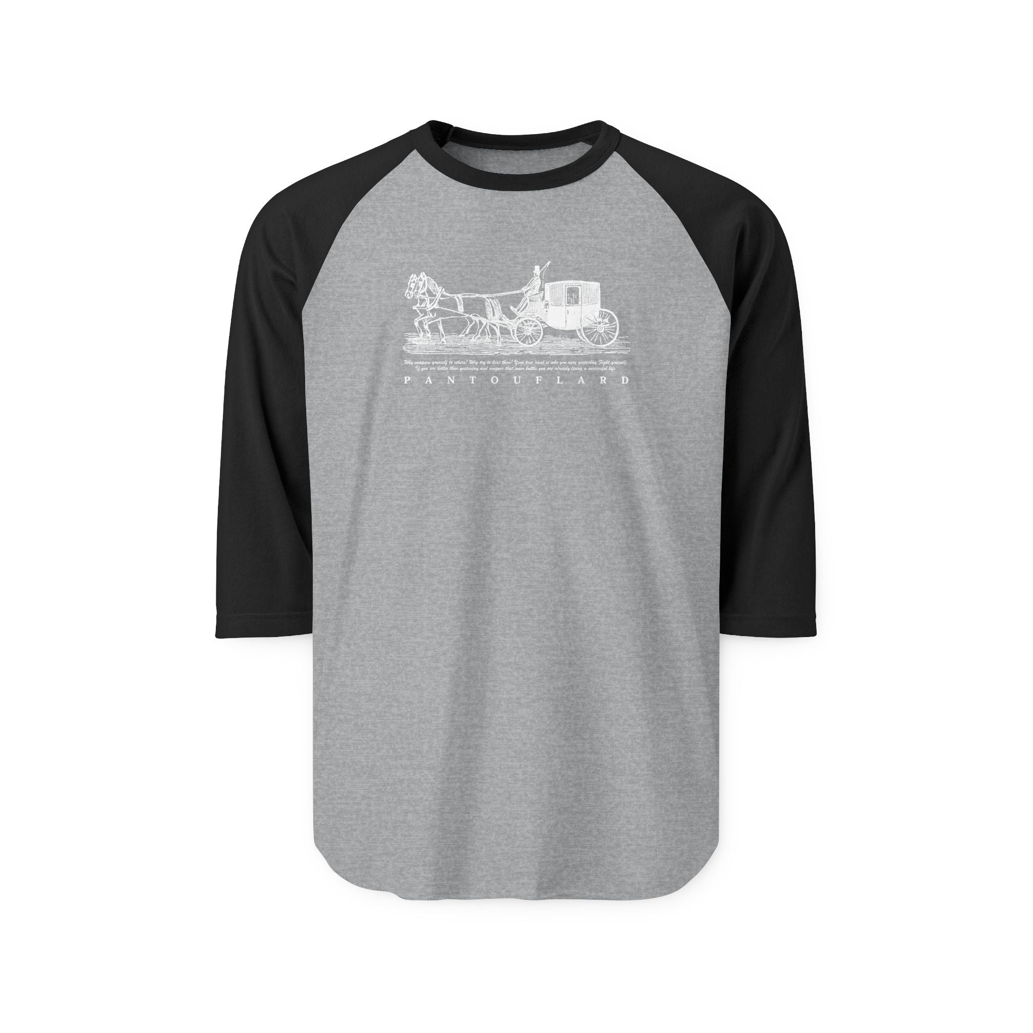Unisex Black Carriage Cotton Raglan Shirt