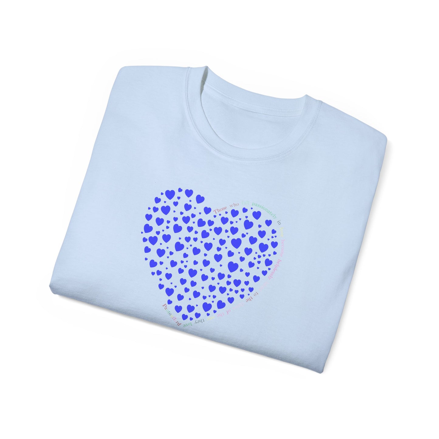 Blue Heart Unisex short sleeved T-shirt