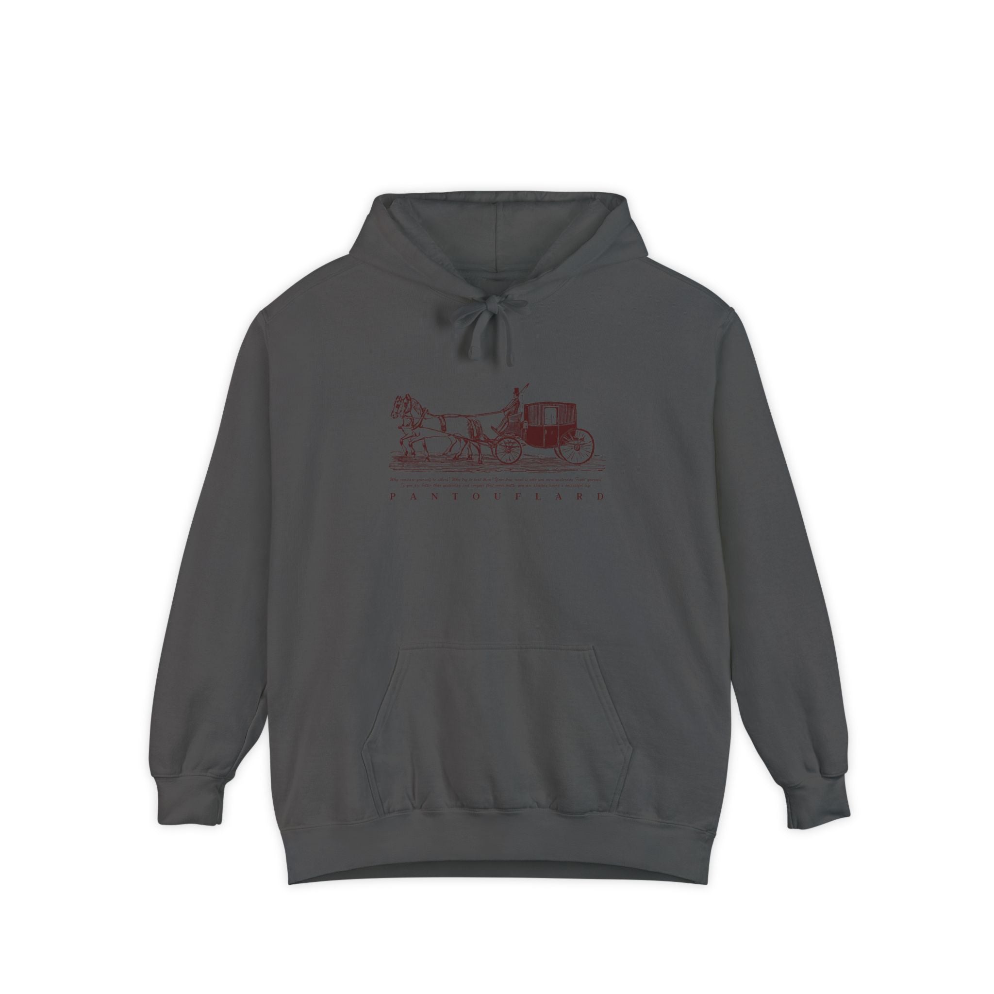 Old Money Equestrian Heritage Hoodie - The Heritage Carriage I (Premium Garment-Dyed Heavyweight Fleece)