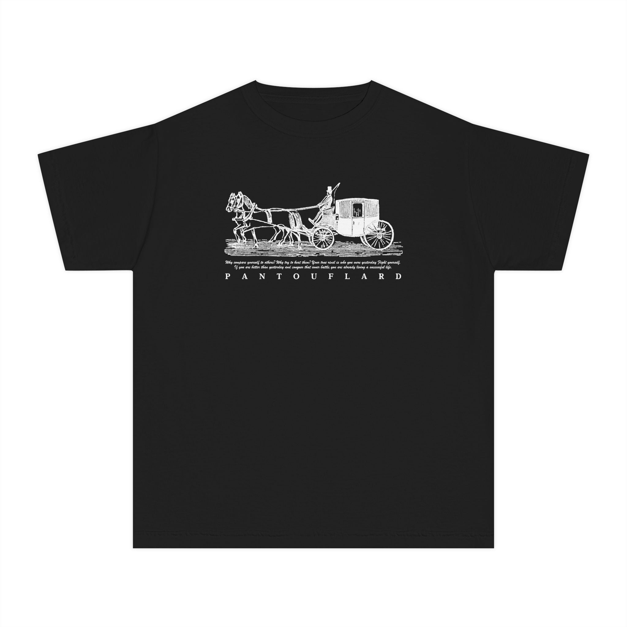 Old Money Equestrian Youth Tee - The Timeless Carriage II (Comfort Colors 9018 Heritage Kids Shirt)