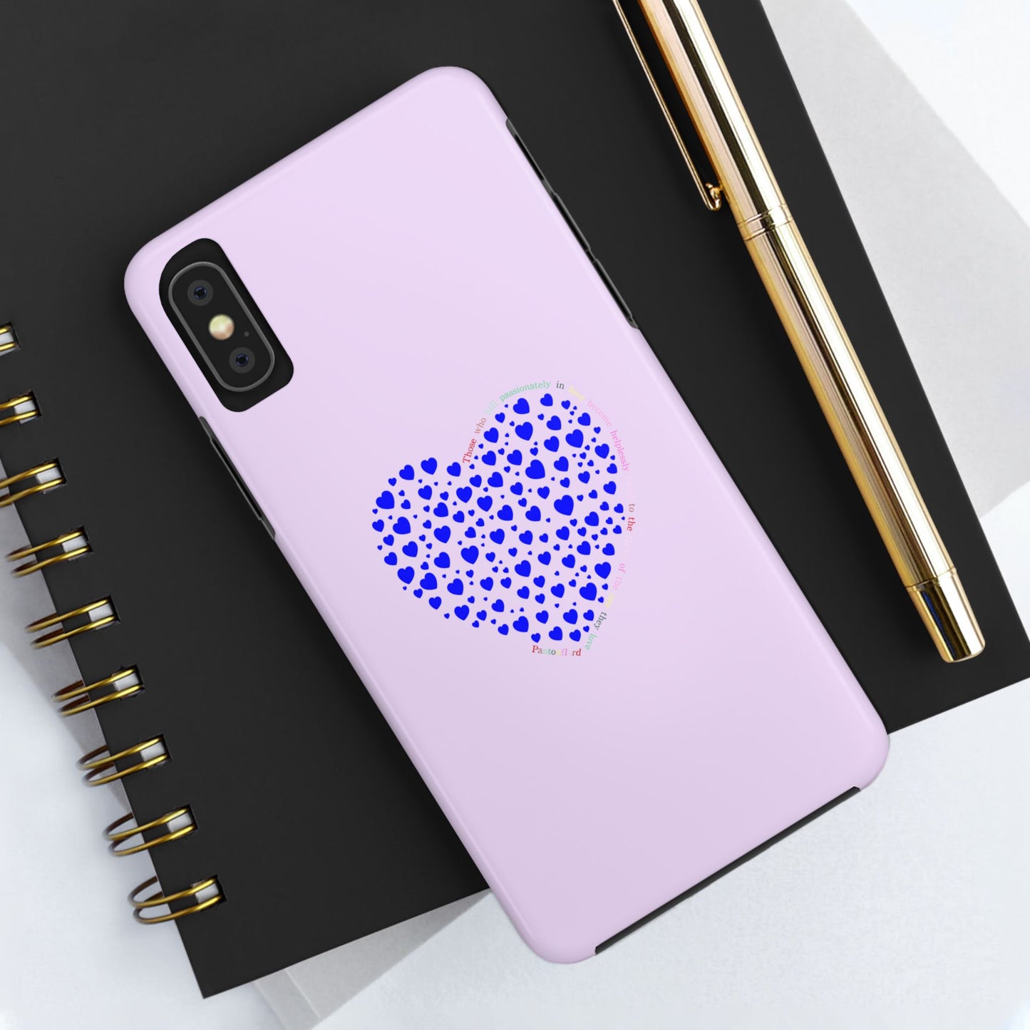 Blue Heart Design Tough iPhone Cases