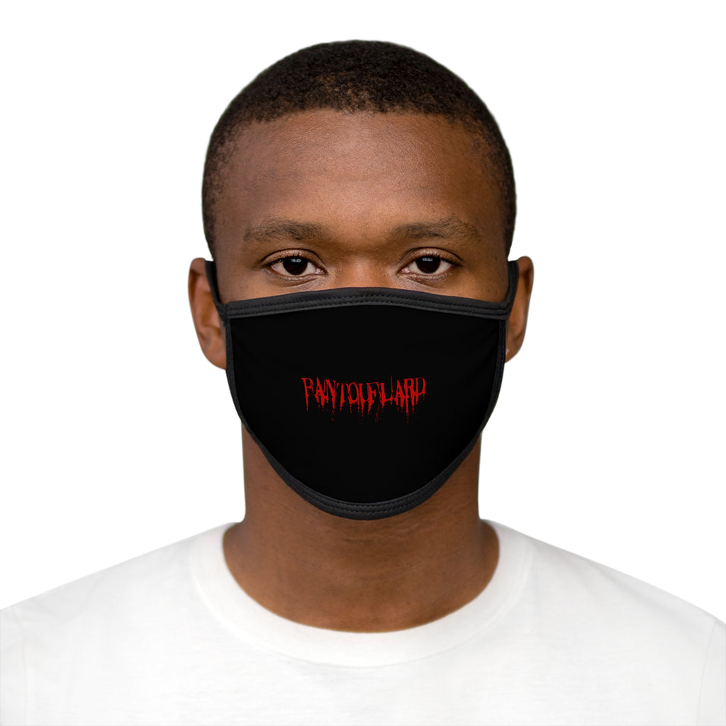 Typography Print Mixed-Fabric Face Mask