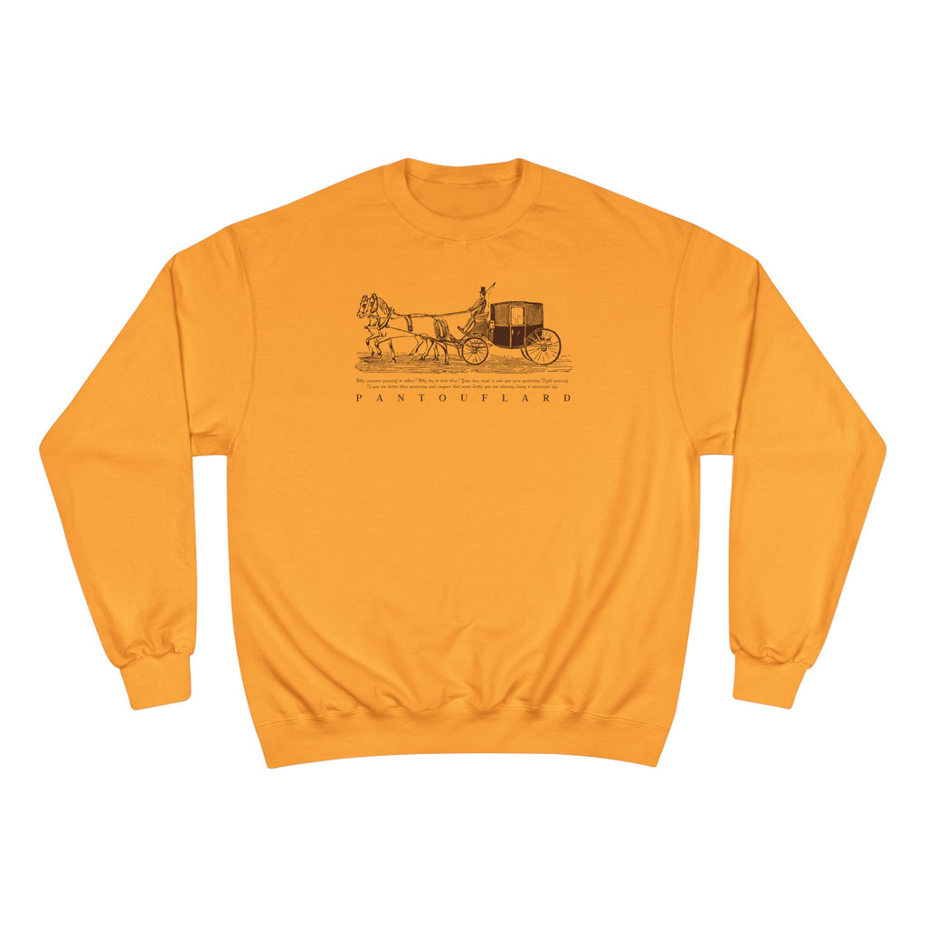 Old Money Equestrian Champion Crewneck - Royal Burgundy Carriage (Authentic Varsity Heritage)
