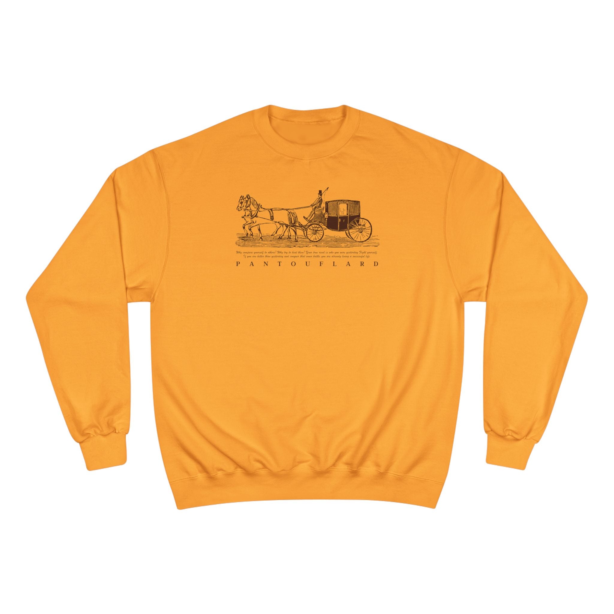 Old Money Equestrian Champion Crewneck - Royal Burgundy Carriage (Authentic Varsity Heritage)