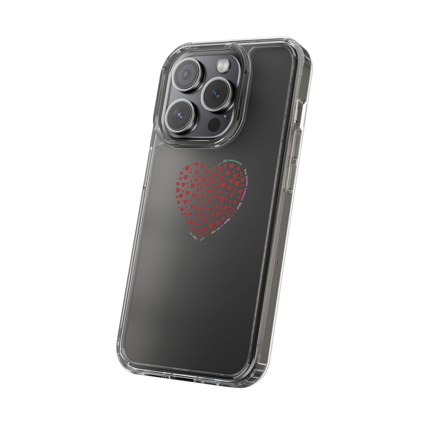Red Heart Clear Phone Case