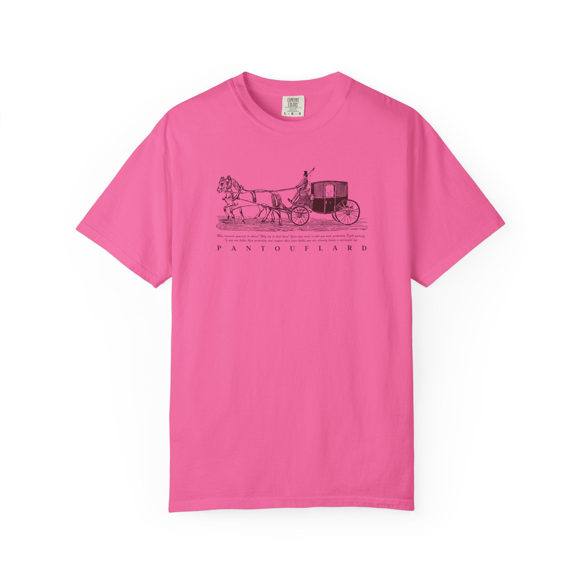 Unisex Burnt Orange Vintage Horse Carriage 100% Cotton T-shirt