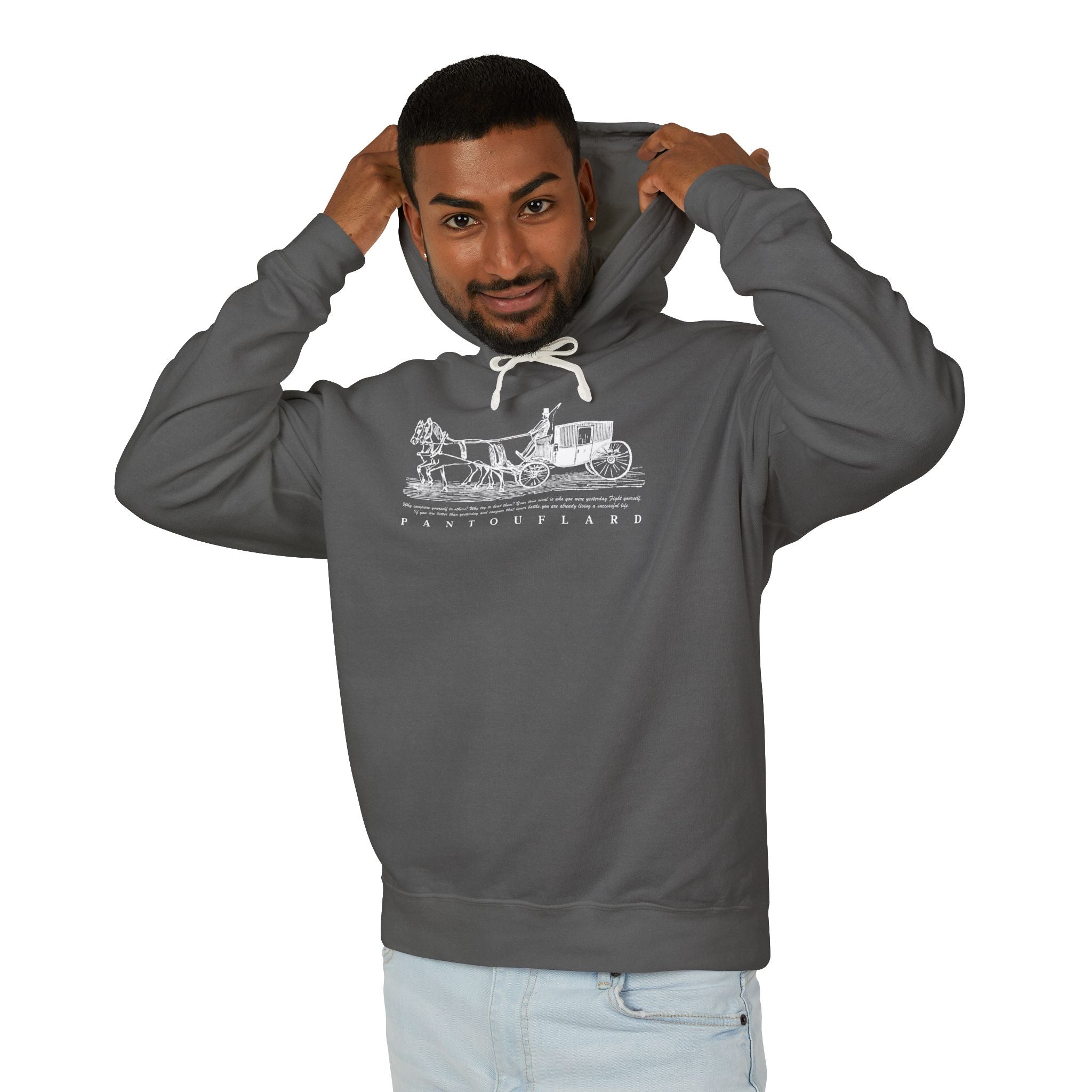 Old Money Equestrian Heritage Hoodie - The Timeless Carriage II (Lightweight 100% Cotton)
