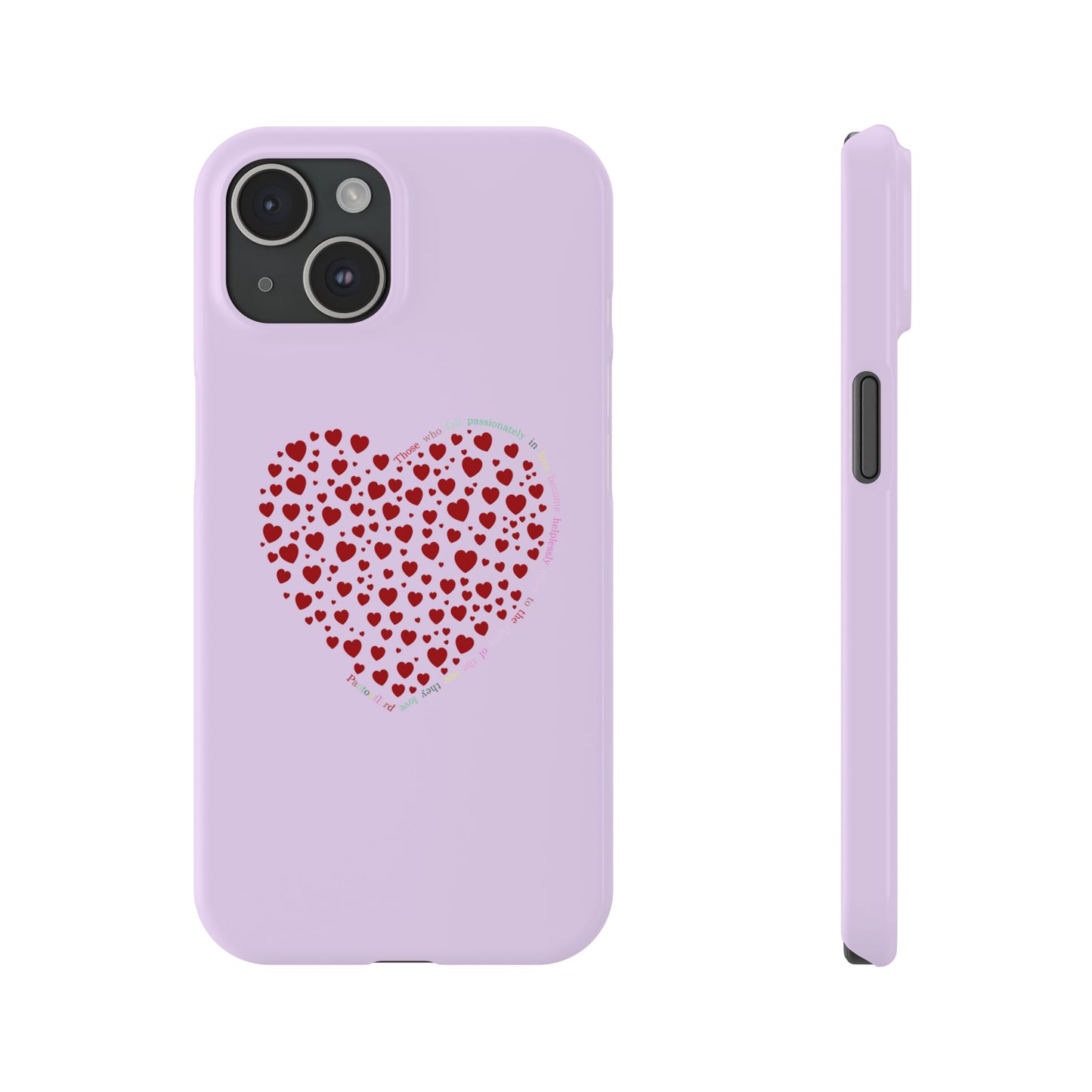 Funda delgada Red Heart para iPhone