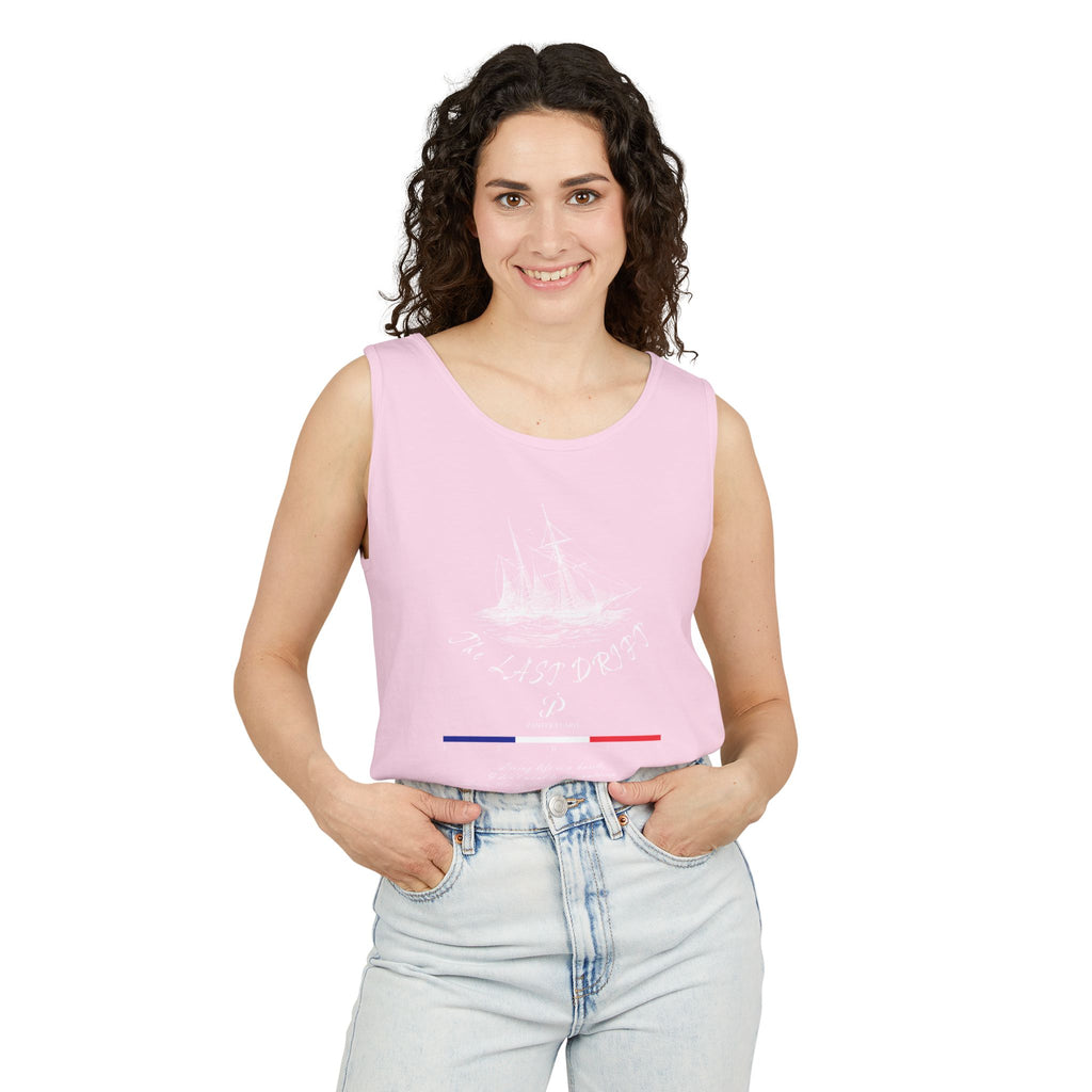 Unisex Black Last Drift Cotton Garment-Dyed Tank Top