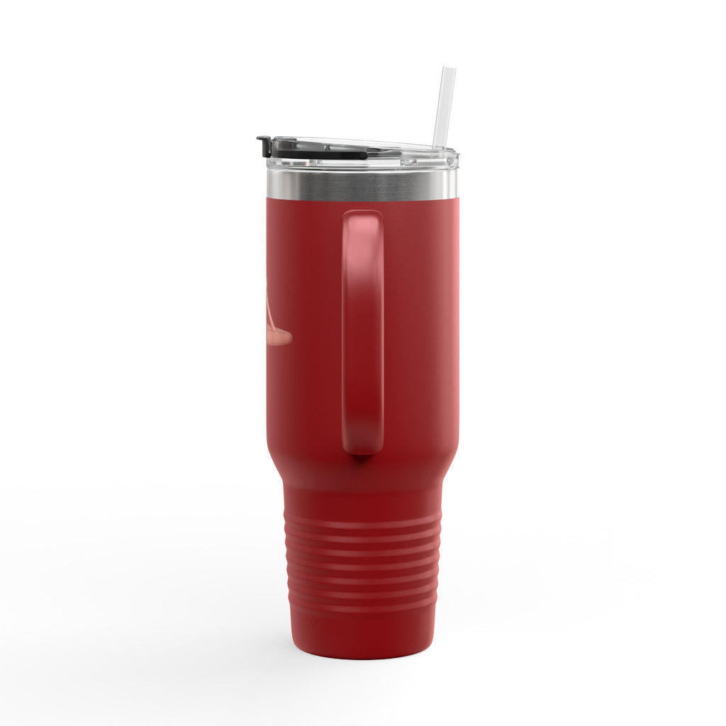 Black Cute Chick Pulling Worm 40oz Stainless Steel Insulated Travel Mug