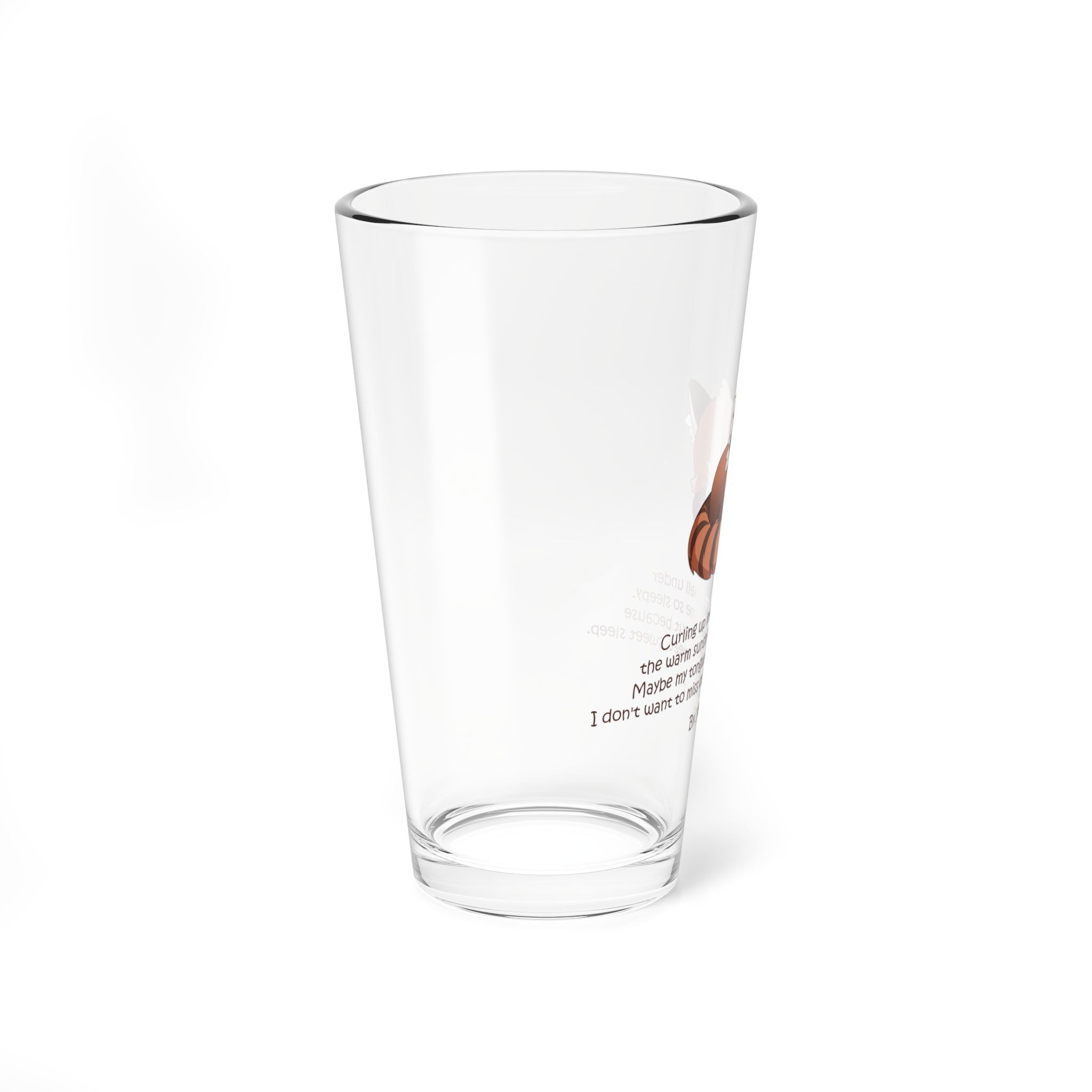 Clear Pantouflard 'Sleepy Red Panda' Cozy Solid Glass Mixer
