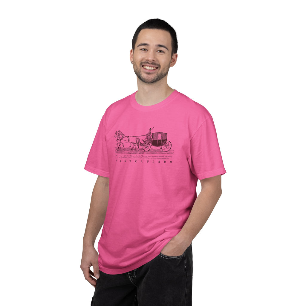 Unisex Burnt Orange Vintage Horse Carriage 100% Cotton T-shirt