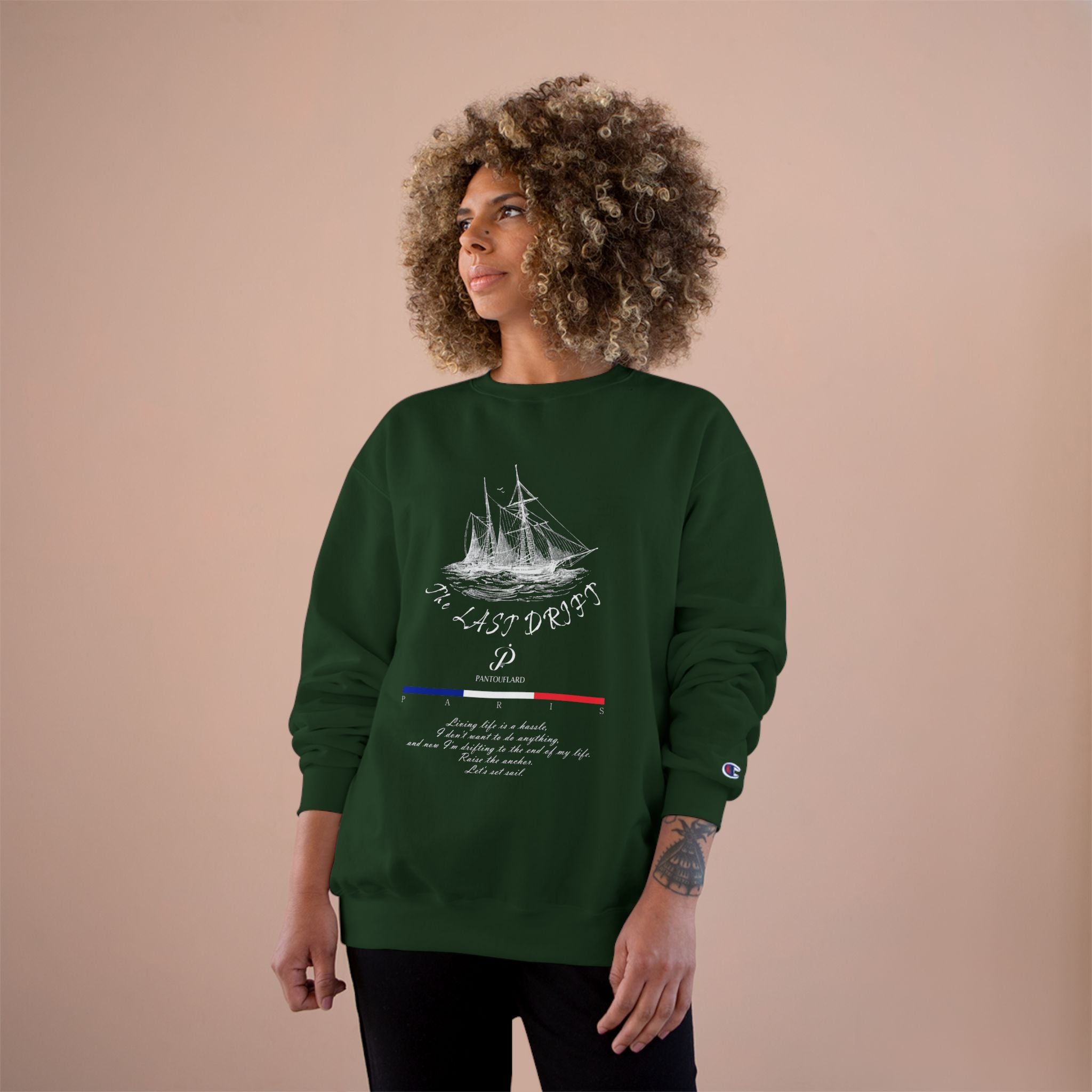 Old Money Nautical Champion Crewneck - The Last Drift II (Paris Streetwear Aesthetic)