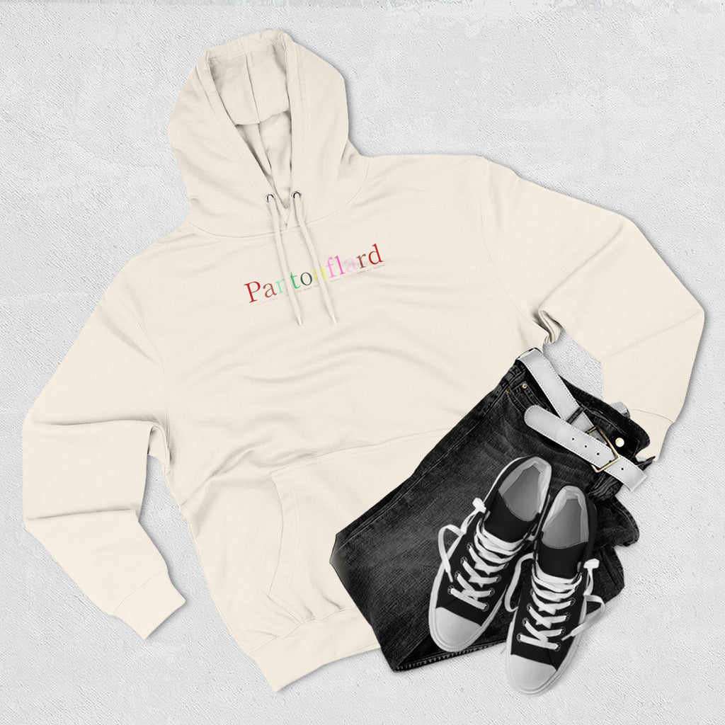 Old Money Aesthetic Premium Hoodie - Pantouflard Colorful Logo (Lane Seven 3-End Fleece)