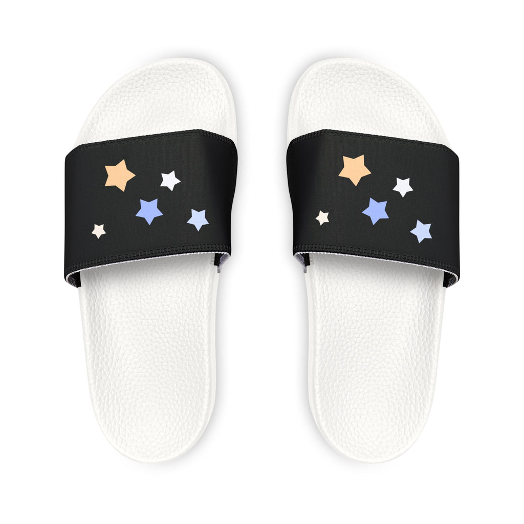 Women's Black and White Kitschy Cassiopeia Constellation Neoprene Blend Slide Sandals