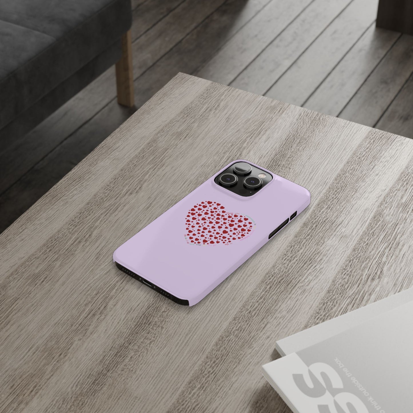 Funda delgada Red Heart para iPhone