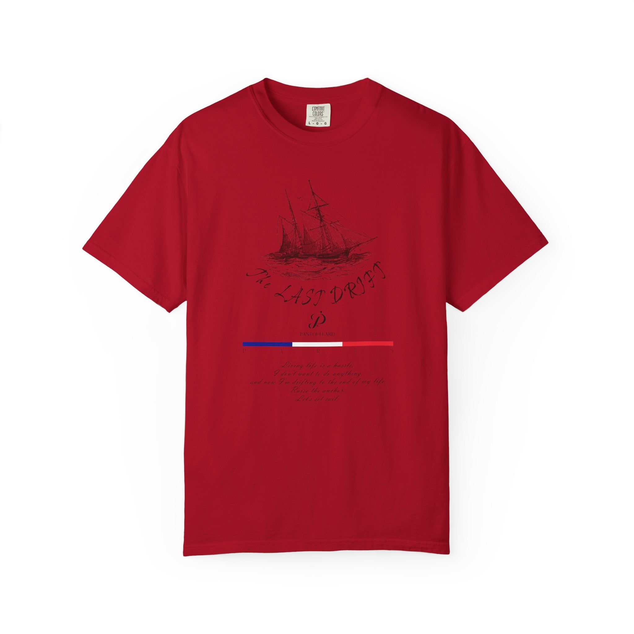Unisex Vintage Yellow Nautical Ship The Last Drift 100% Cotton T-shirt