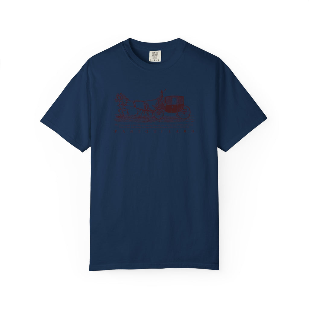 Unisex Burnt Orange Vintage Horse Carriage 100% Cotton T-shirt