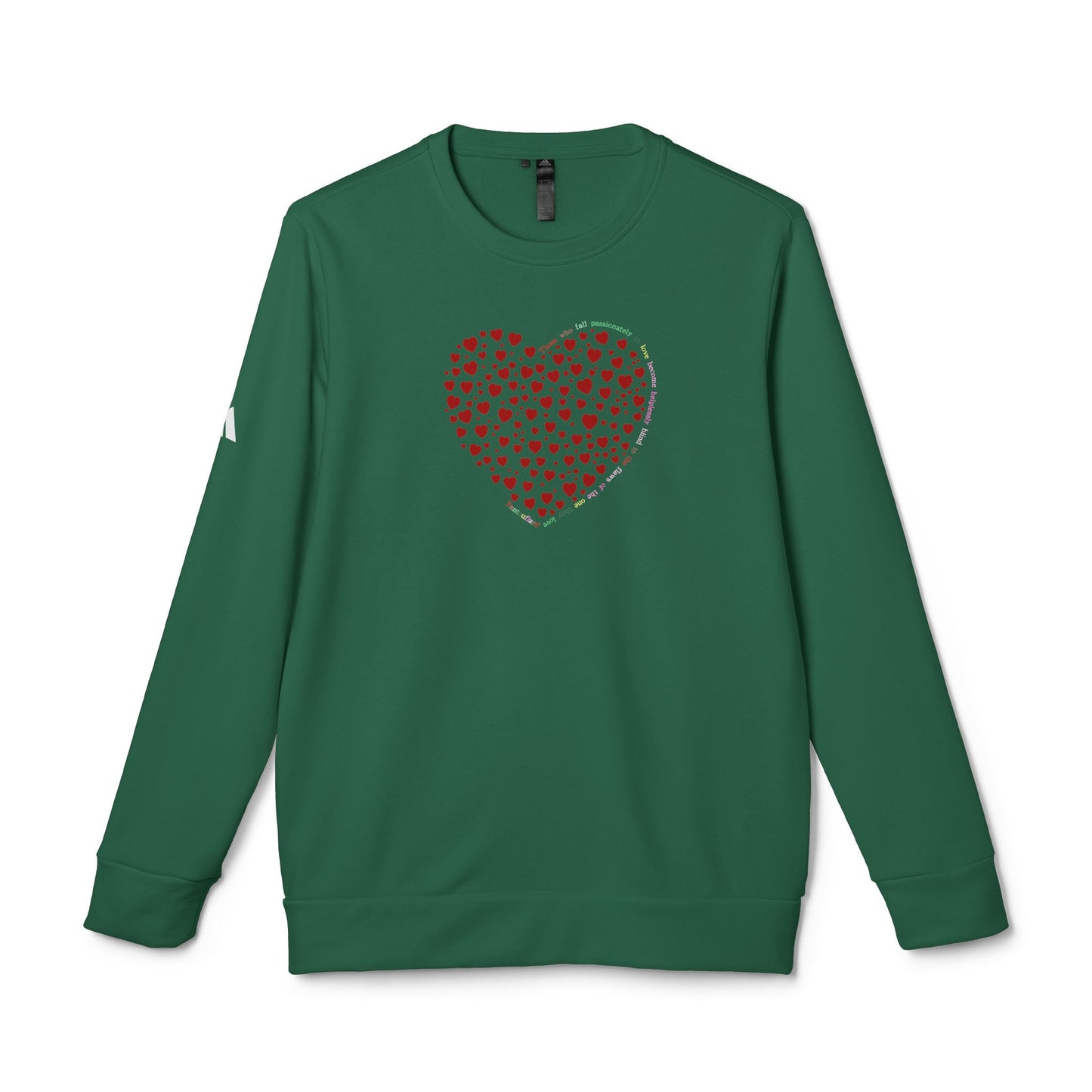 Adidas Unisex  Crewneck Sweatshirt with Red Heart Design