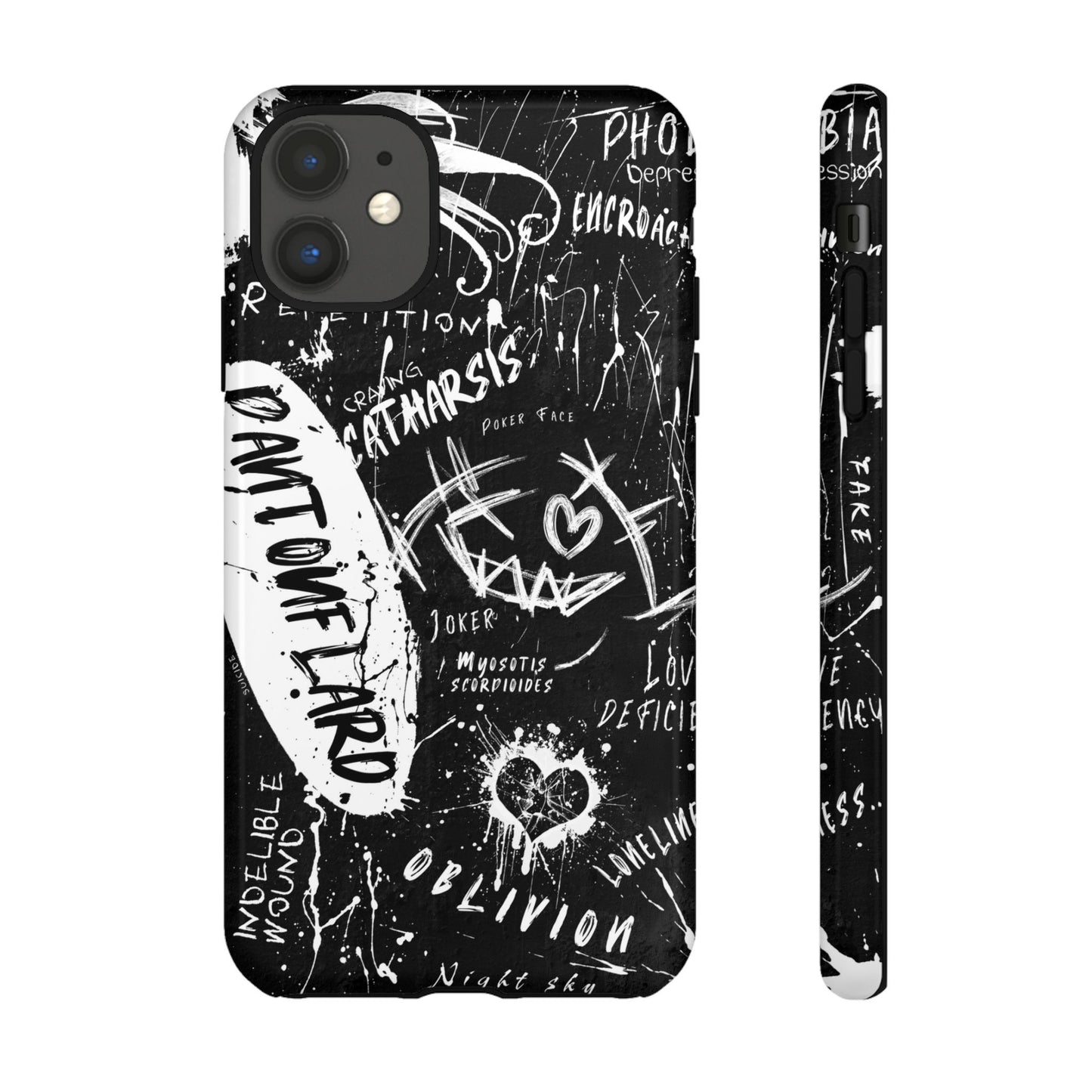 Fundas resistentes: funda atrevida para iPhone, Galaxy, Google Pixel, diseño de grafiti negro, estética urbana, regalo para amantes del arte, accesorios de teléfono modernos, estilo callejero