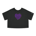 Champion® Simple Cropped T-Shirt (Lila Herz)