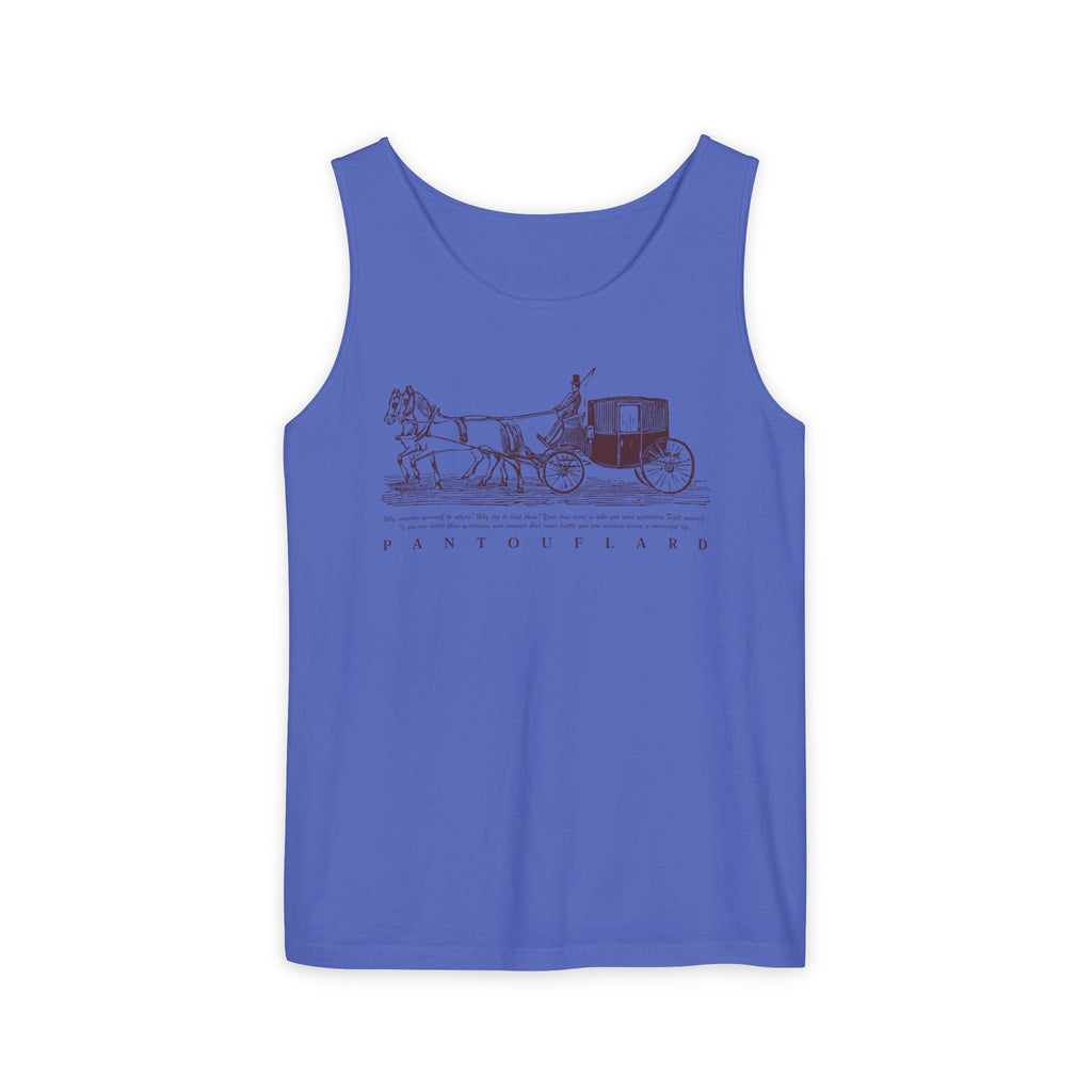 Unisex Brick Red Pantouflard Carriage Cotton Garment-Dyed Tank Top