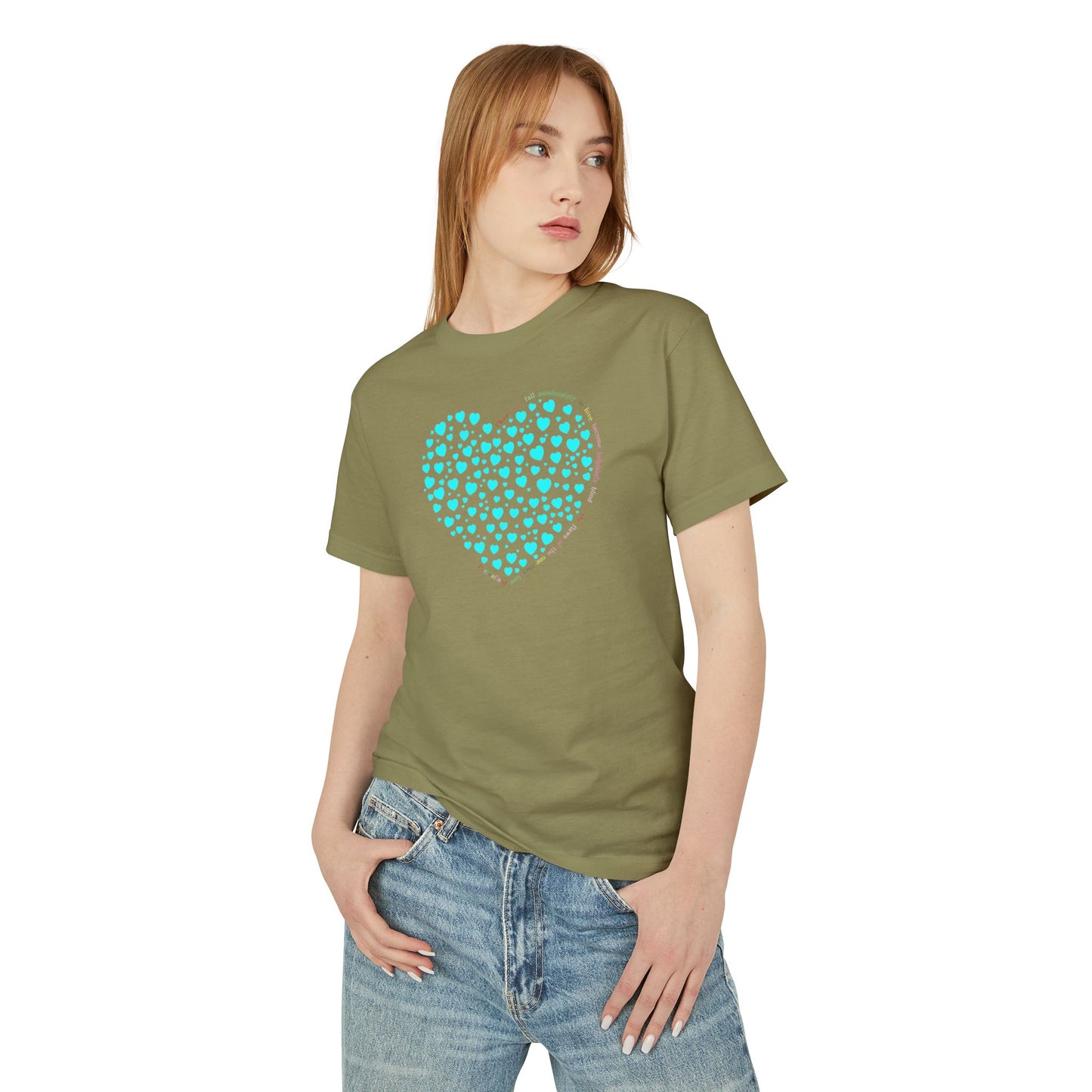 Mint Heart Unisex-Hemd aus schwerer Baumwolle