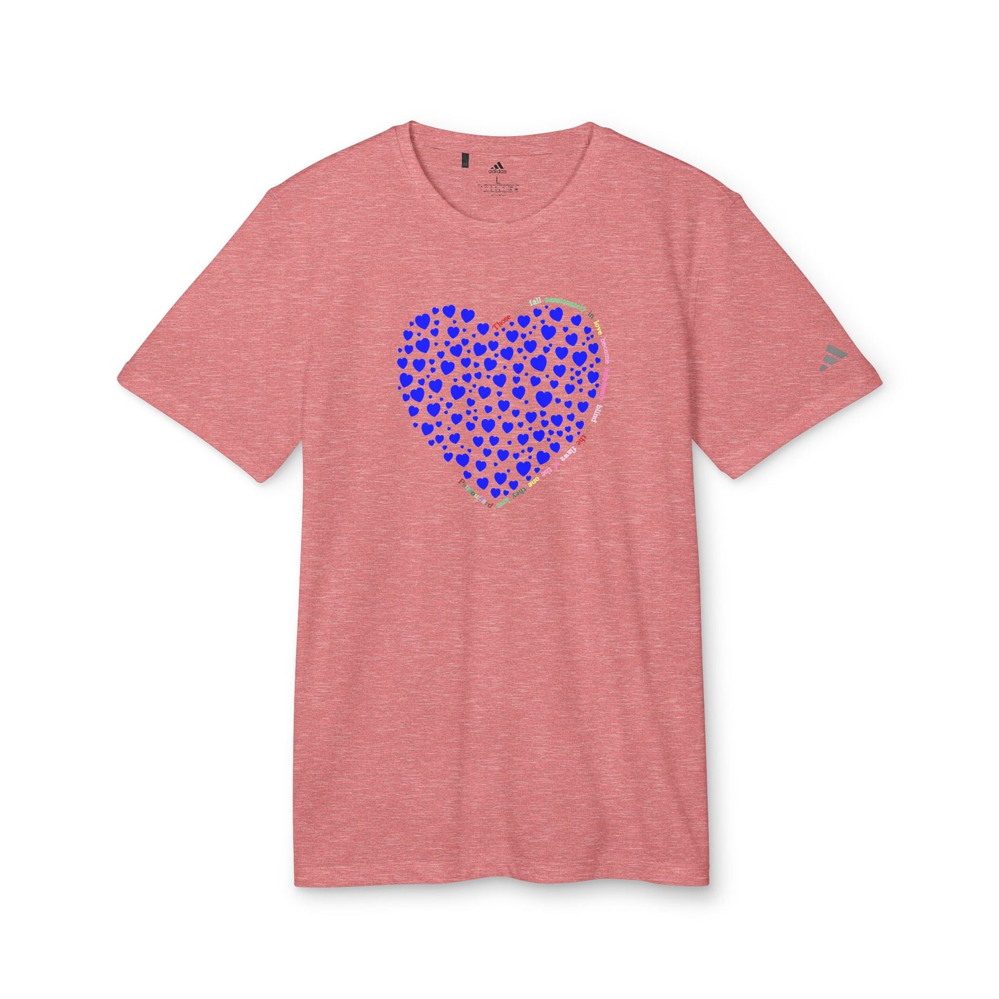 Adidas Unisex Sport T-Shirt with Blue Heart Design