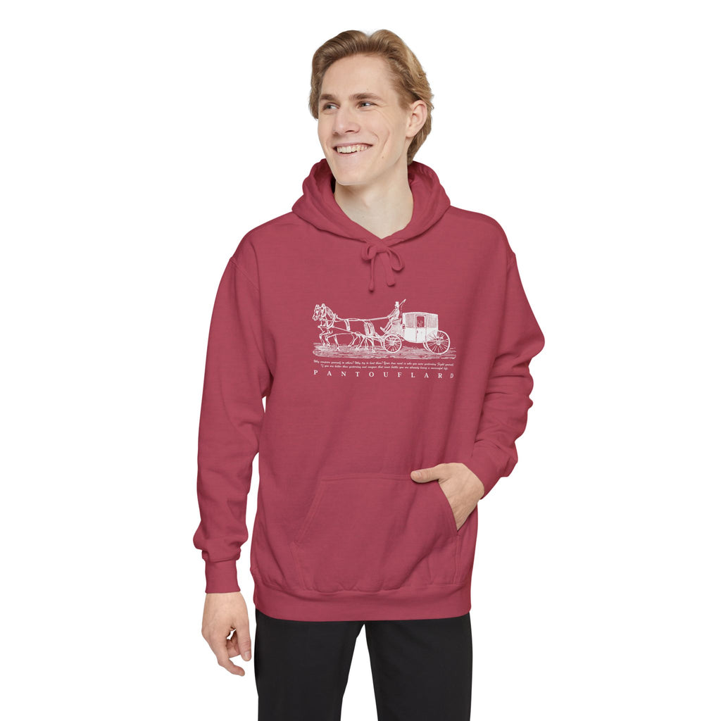 Old Money Equestrian Heritage Hoodie - The Heritage Carriage II (Premium Garment-Dyed Heavyweight Fleece)