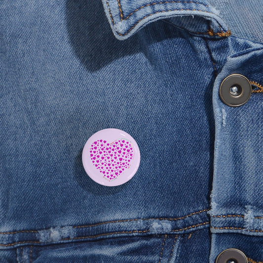 Pink Heart Pin Buttons | Cute Accessories