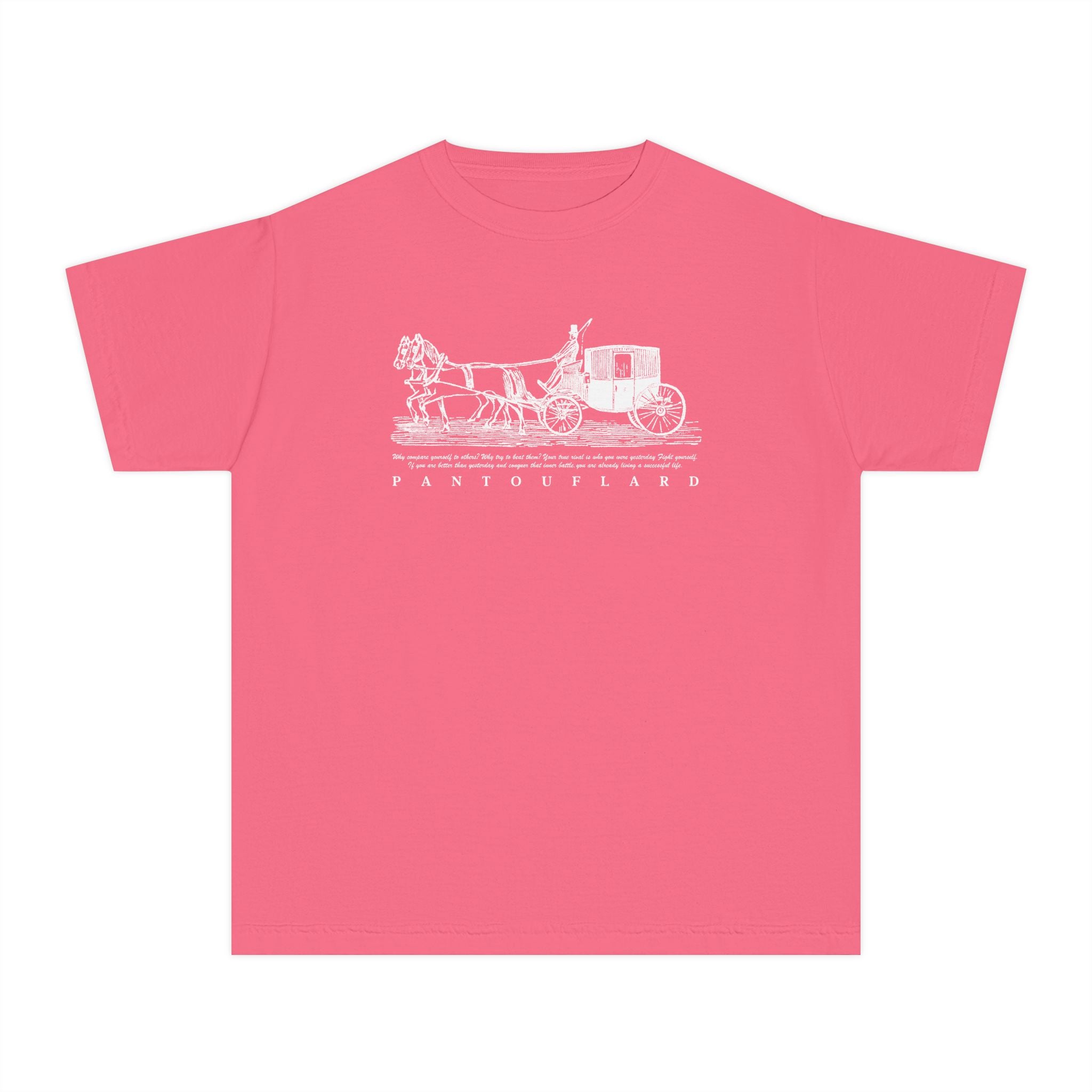 Old Money Equestrian Youth Tee - The Timeless Carriage II (Comfort Colors 9018 Heritage Kids Shirt)