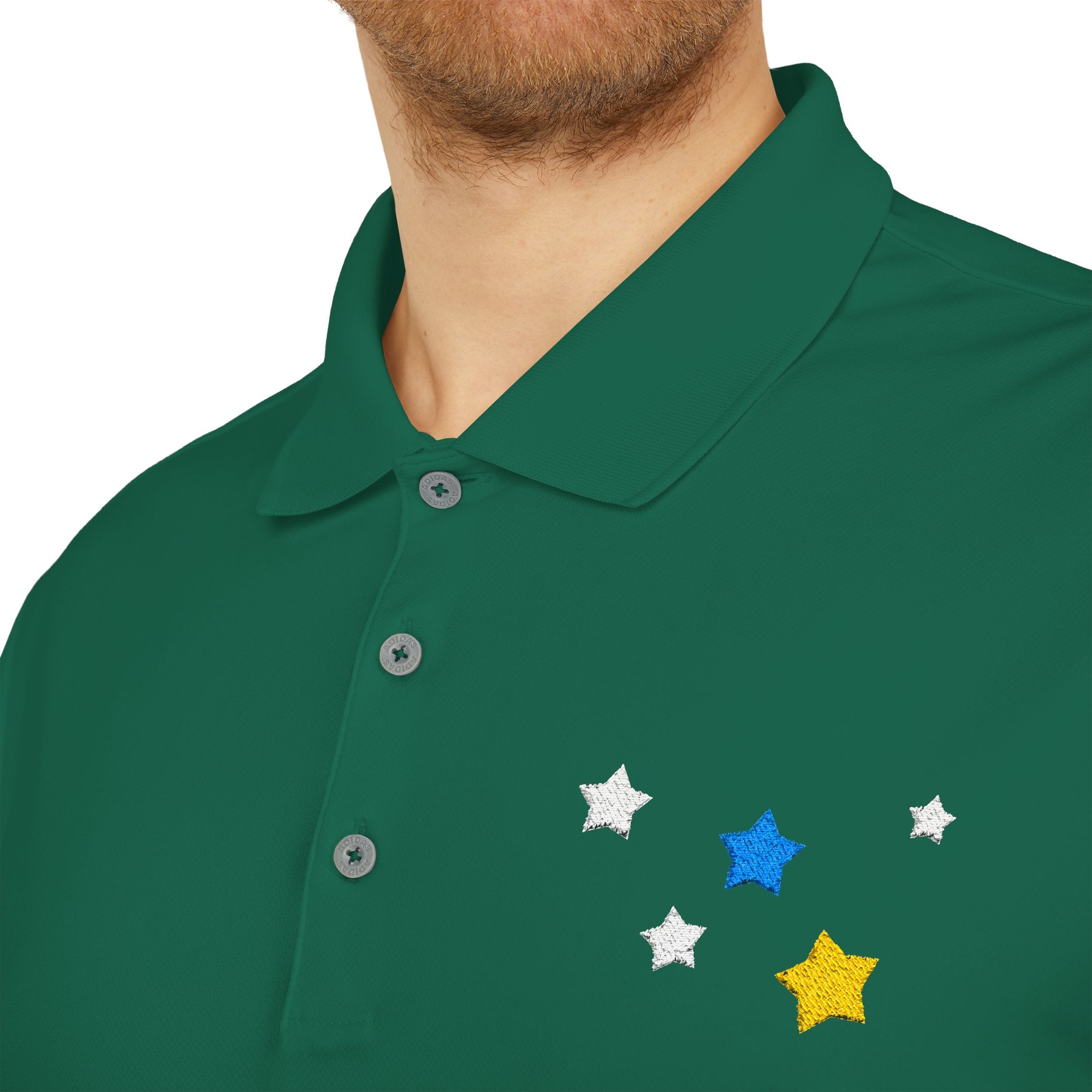 Adidas Unisex Cassiopeia Constellation Embroidered Polo - W-Shape Performance Shirt