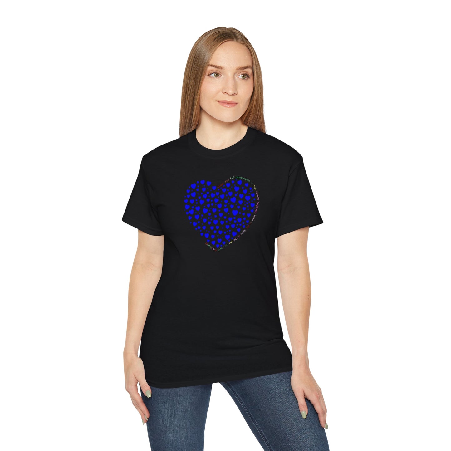 Blue Heart Unisex short sleeved T-shirt