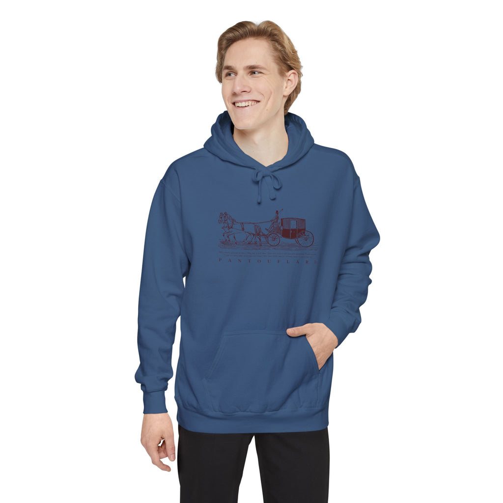 Old Money Equestrian Heritage Hoodie - The Heritage Carriage I (Premium Garment-Dyed Heavyweight Fleece)