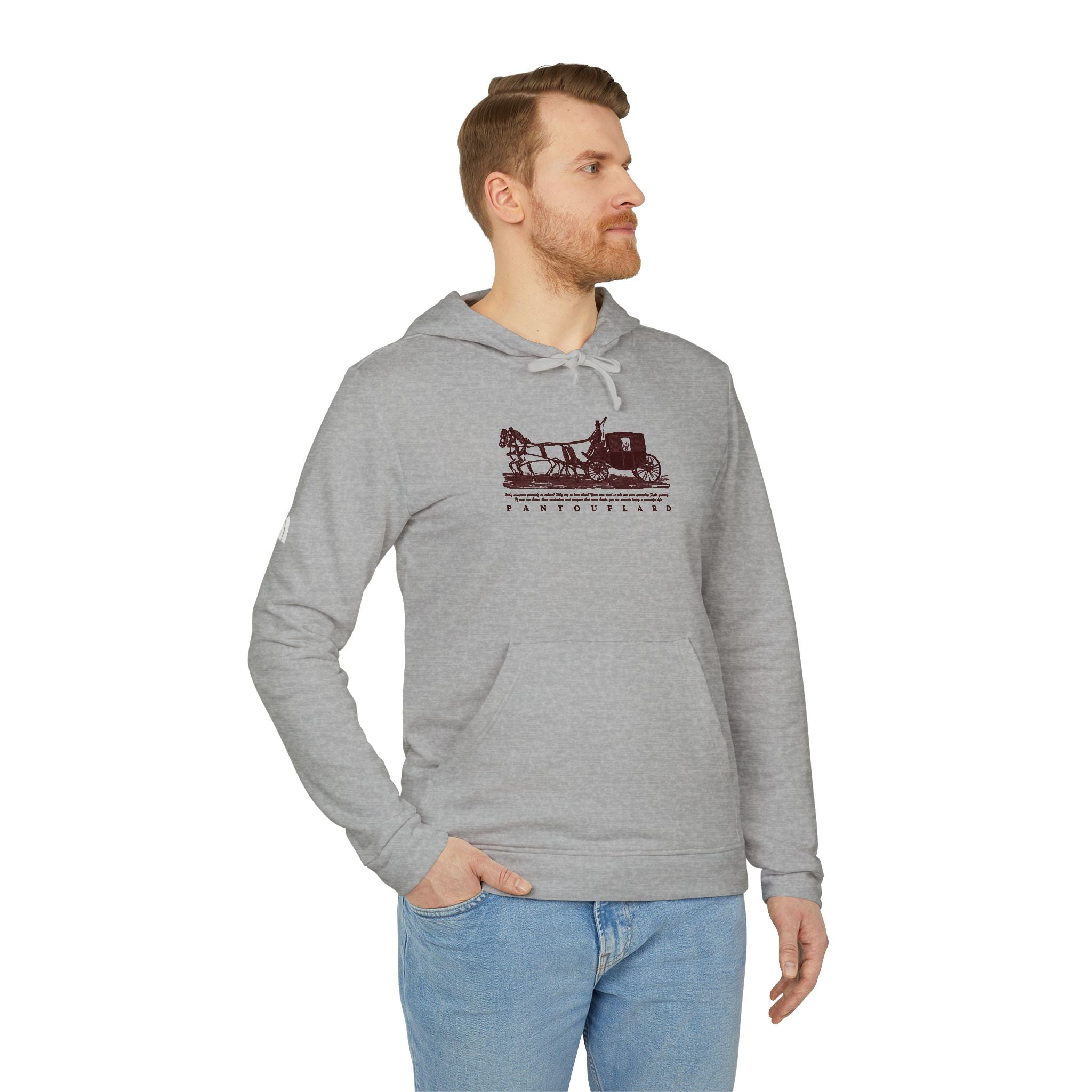 Old Money Tennis Club Hoodie - The Timeless Carriage I (Authentic Adidas Performance Fleece)