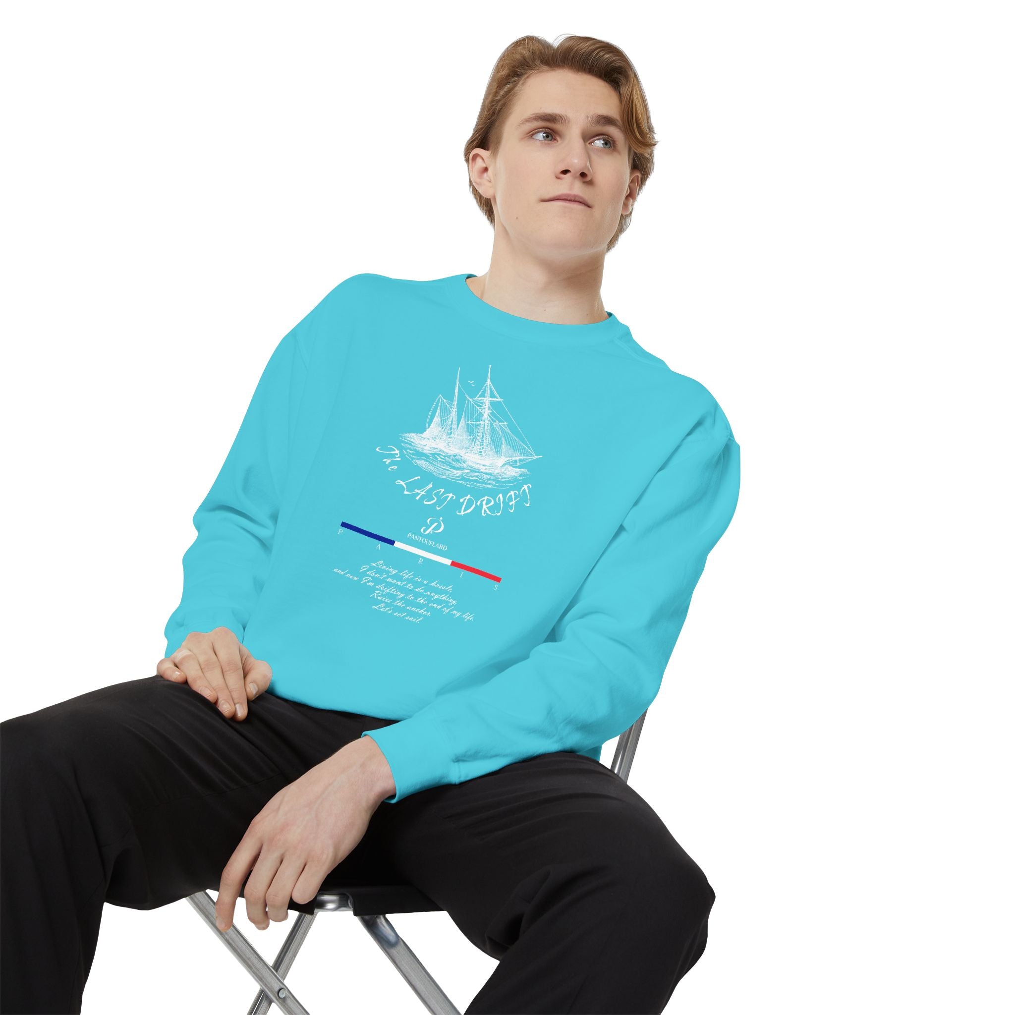 Unisex Navy Last Drift Cotton Blend Sweatshirt