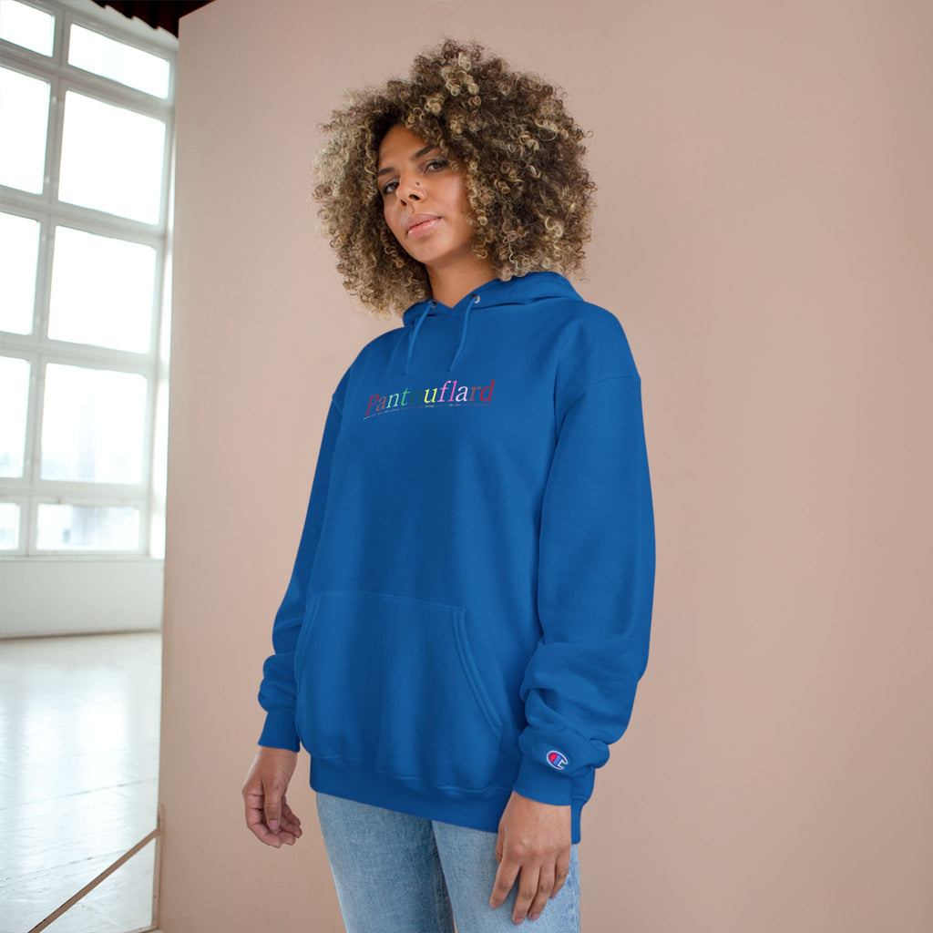 Old Money Aesthetic Champion Hoodie - Pantouflard Pastel Logo (Premium Powerblend Fleece)
