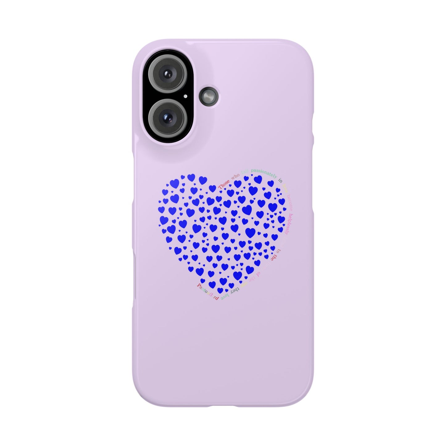 Funda delgada para iPhone Blue Heart