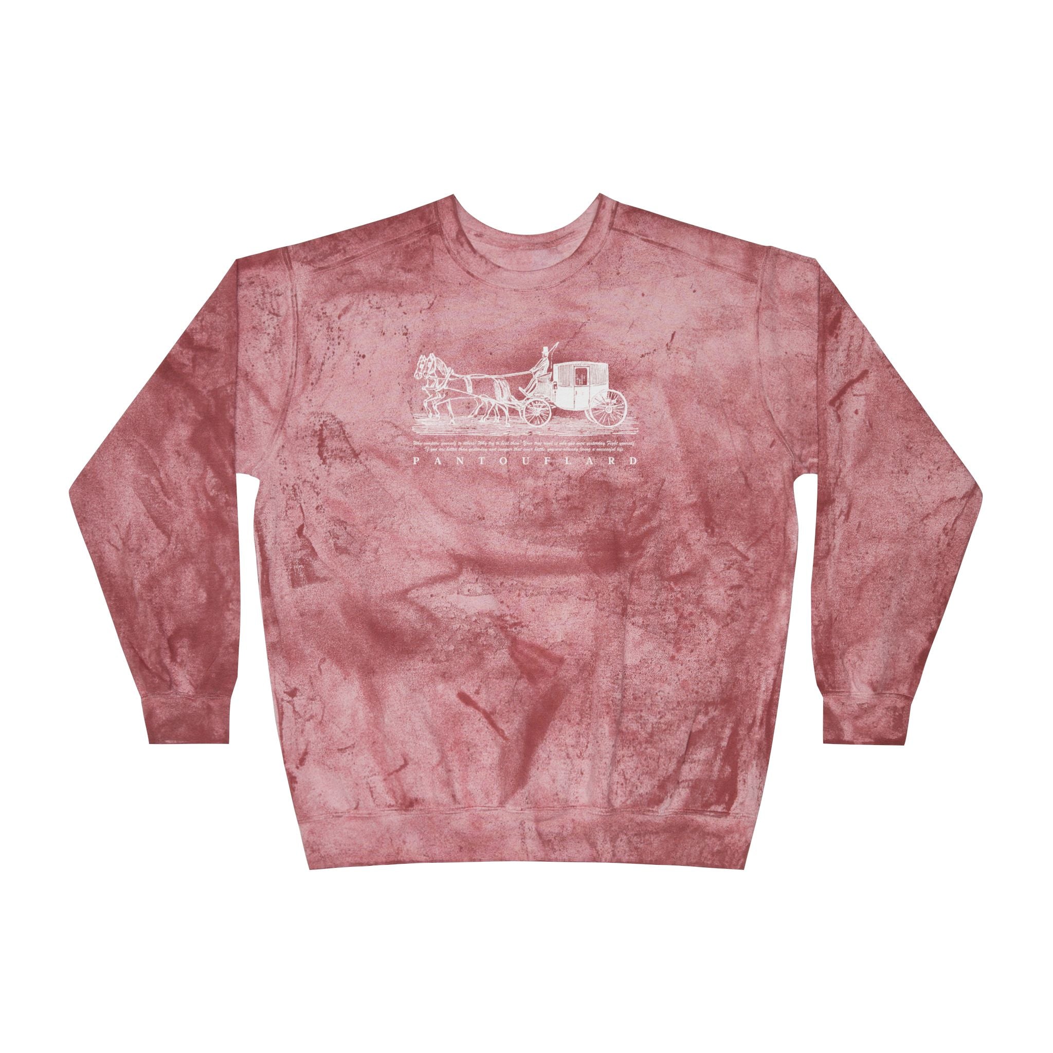 Old Money Equestrian Mineral Wash Crewneck - The Timeless Carriage II (Comfort Colors Color Blast)
