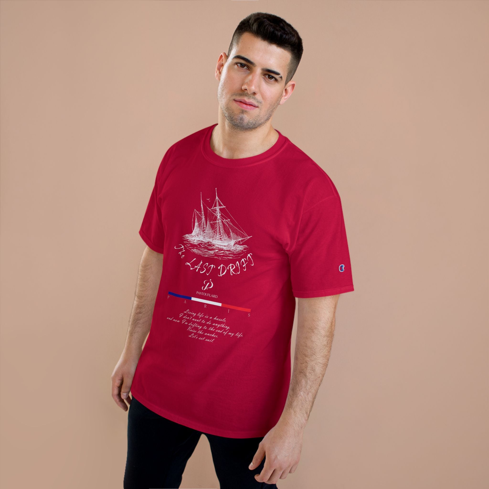 Champion Unisex Black Last Drift Cotton T-Shirt